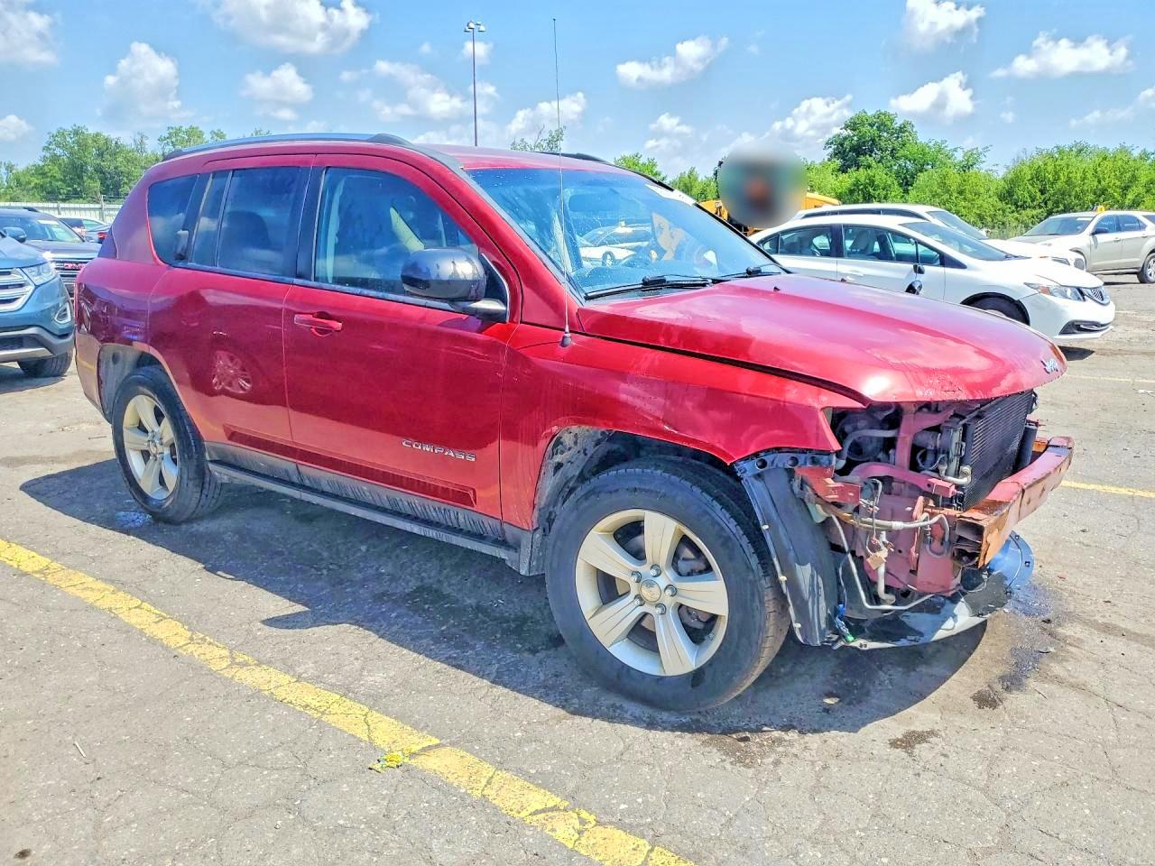 2012 Jeep Compass Latitude Красный vin: 1C4NJCEB4CD580185
