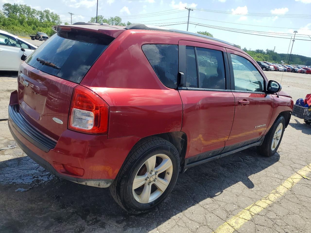 2012 Jeep Compass Latitude Красный vin: 1C4NJCEB4CD580185