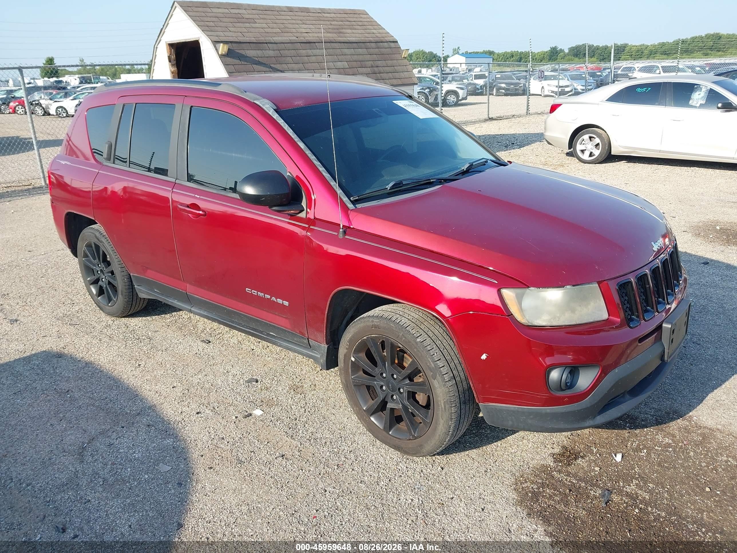 2012 Jeep Compass Latitude Темно-бордовый vin: 1C4NJCEB5CD678187