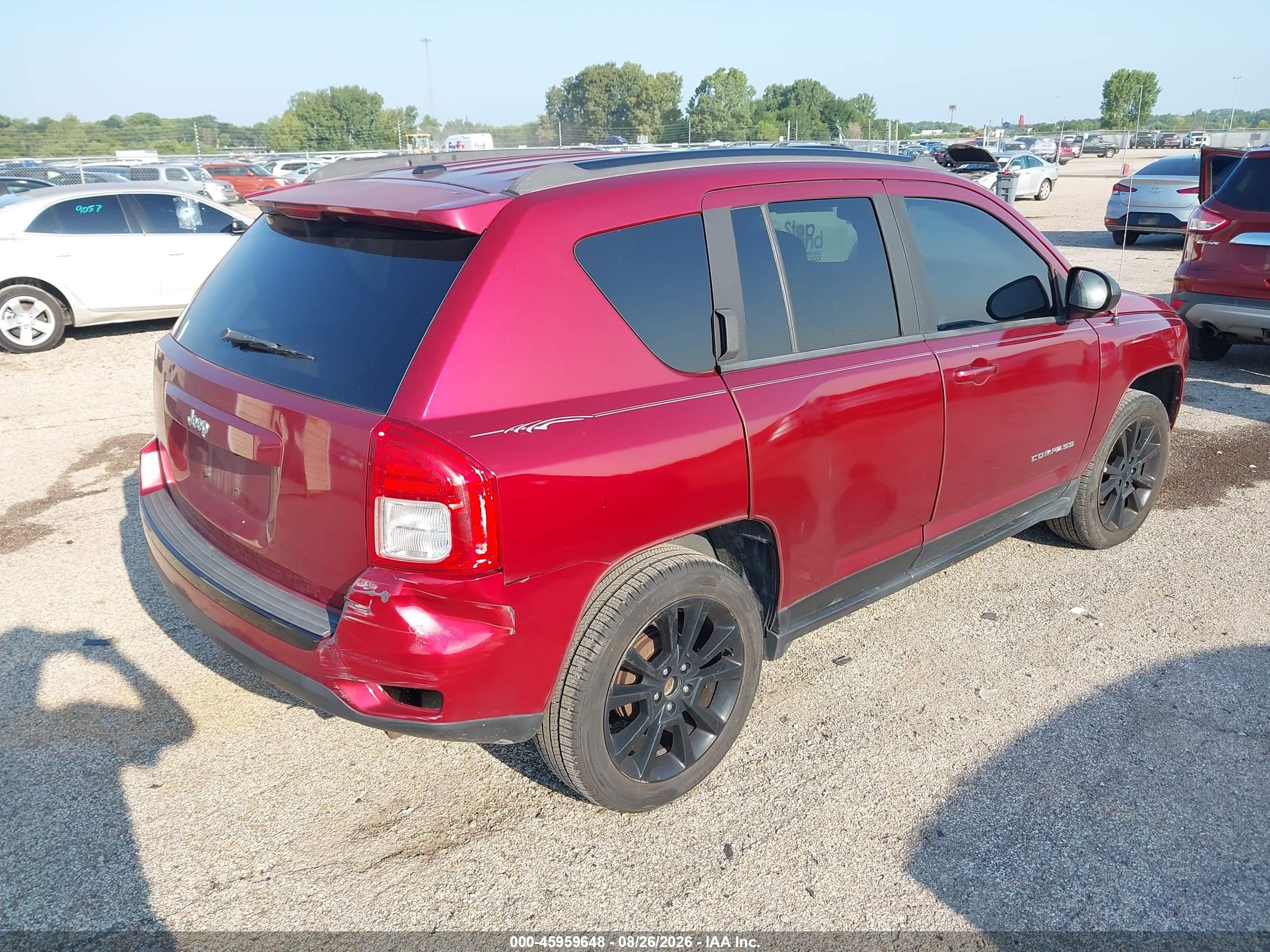 2012 Jeep Compass Latitude Maroon vin: 1C4NJCEB5CD678187