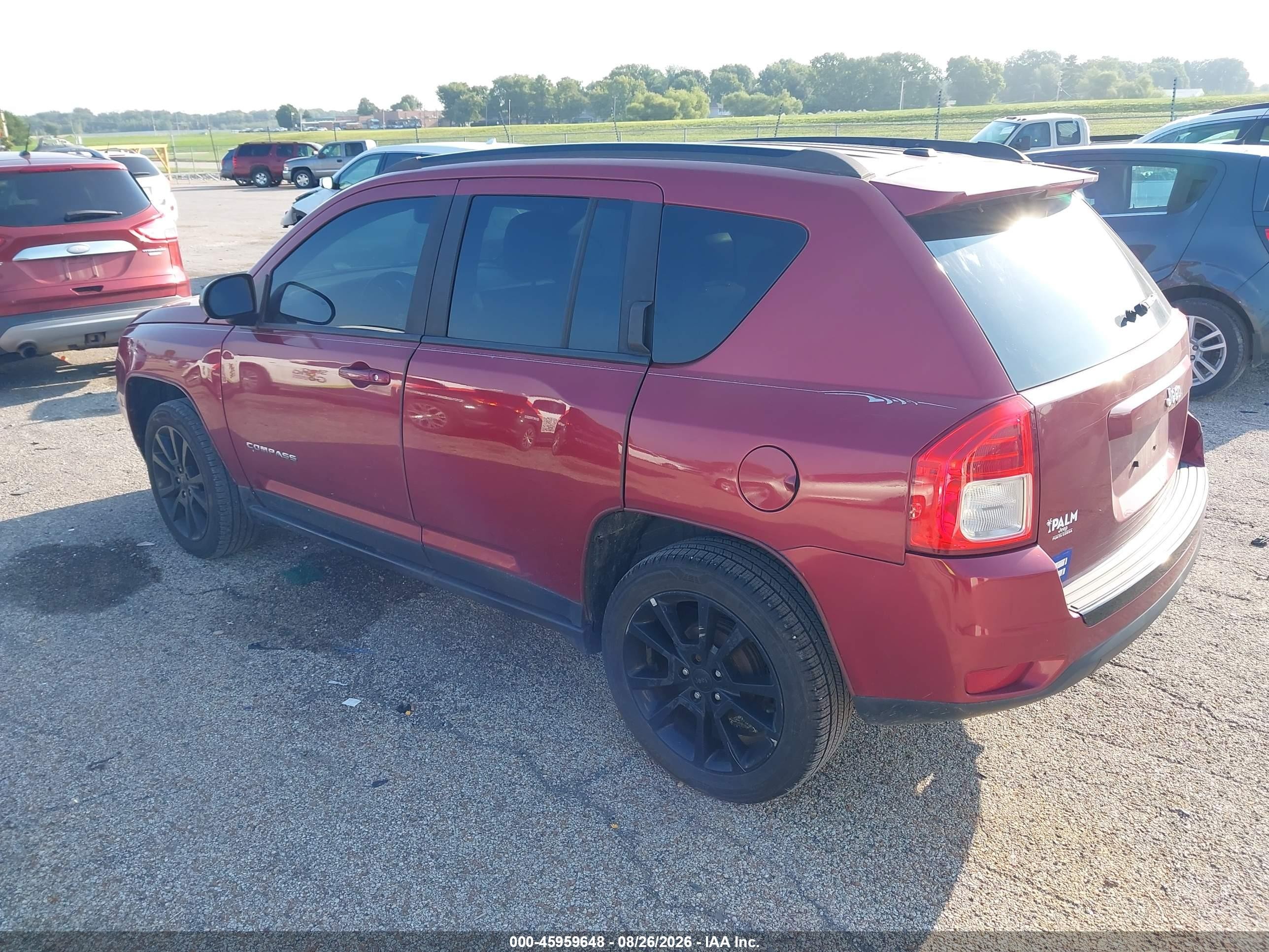 2012 Jeep Compass Latitude Maroon vin: 1C4NJCEB5CD678187