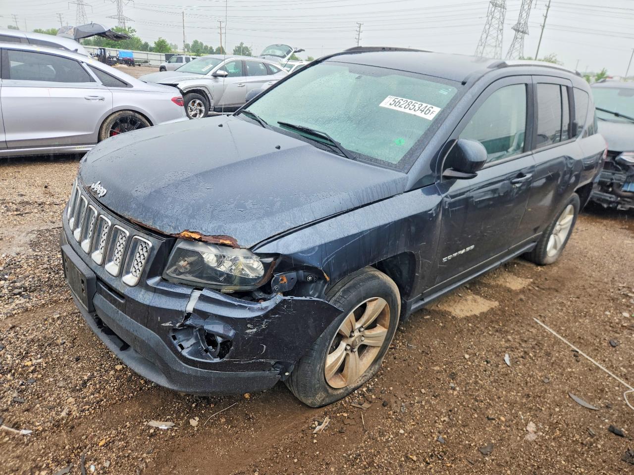 2015 Jeep Compass Latitude Gray vin: 1C4NJCEB6FD110230