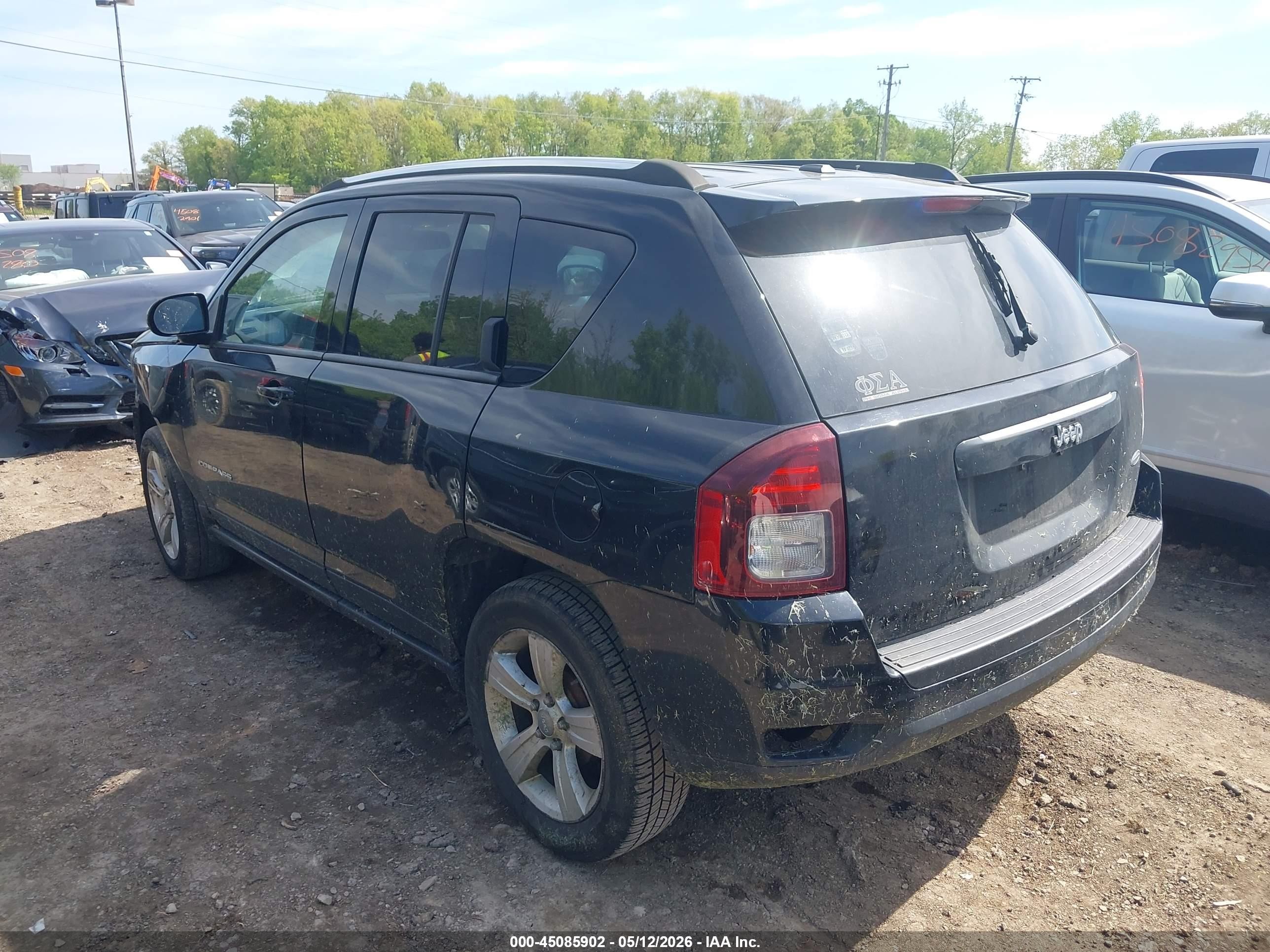 2014 Jeep Compass Latitude Черный vin: 1C4NJCEB7ED508299