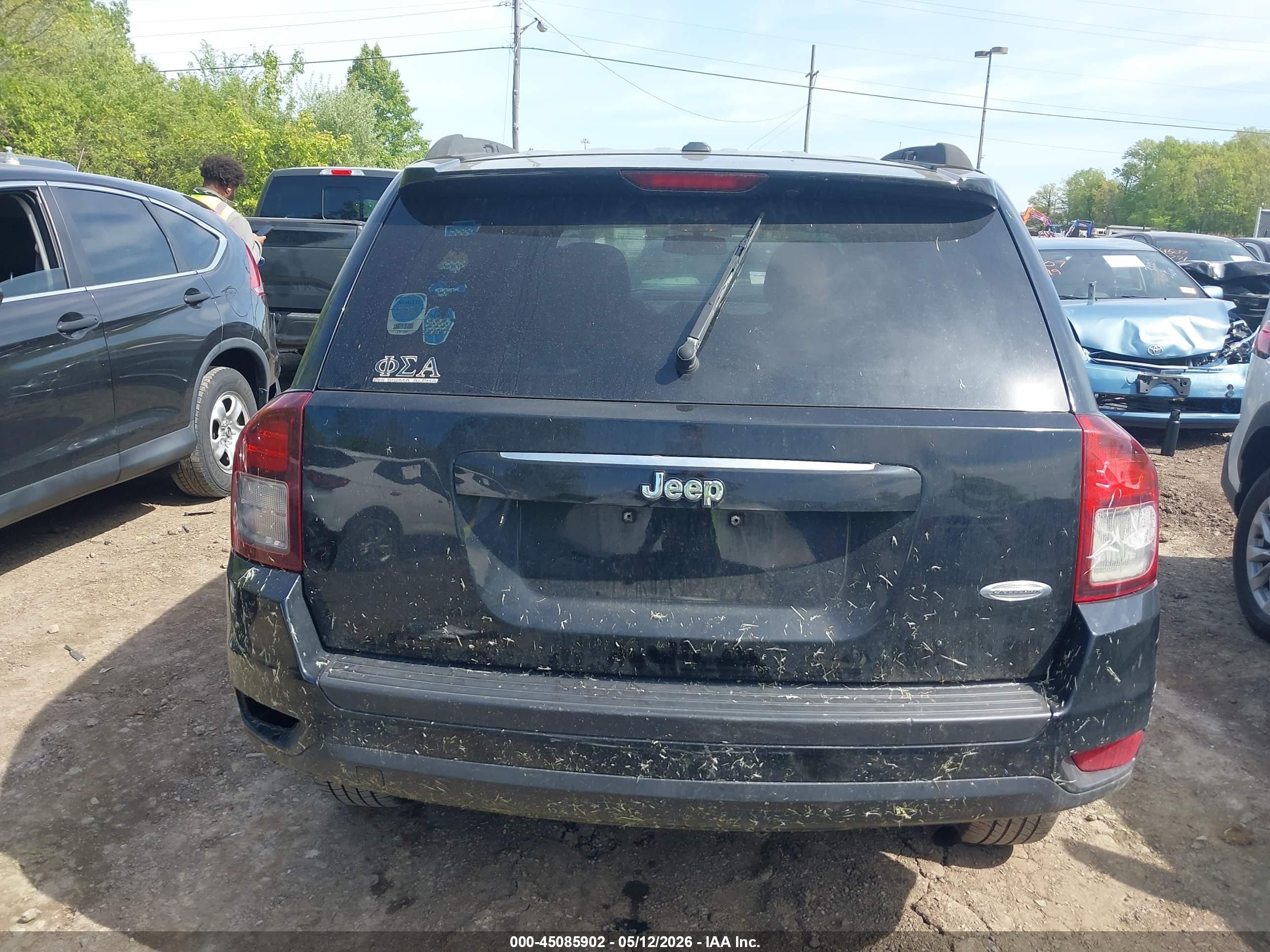 2014 Jeep Compass Latitude Черный vin: 1C4NJCEB7ED508299