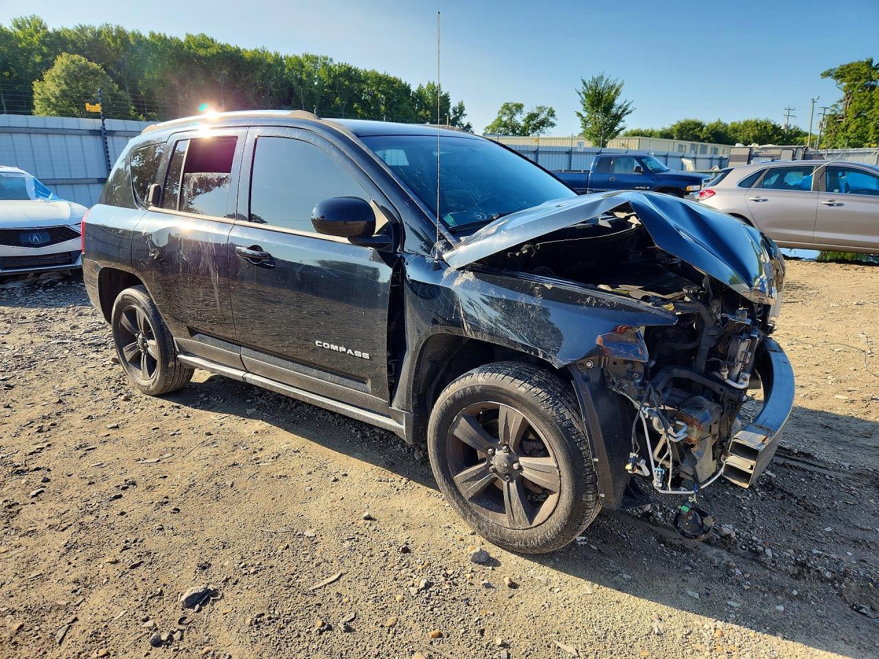 2014 Jeep Compass Latitude Black vin: 1C4NJCEB7ED518024