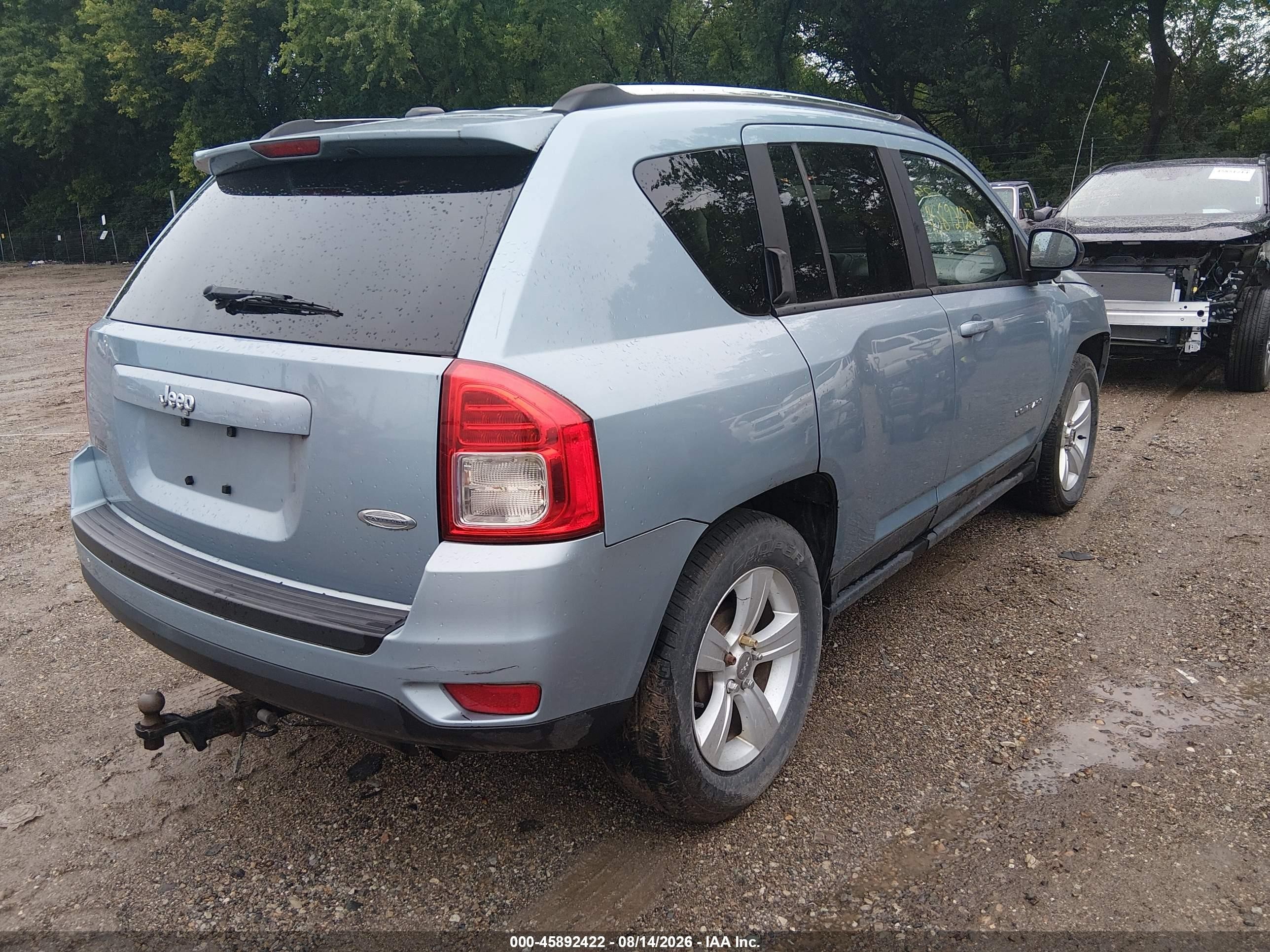2013 Jeep Compass Latitude Light Blue vin: 1C4NJCEB8DD223304