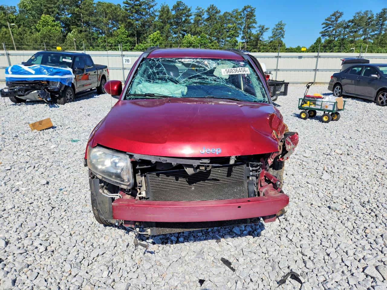 2014 Jeep Compass Latitude Red vin: 1C4NJCEB8ED529453