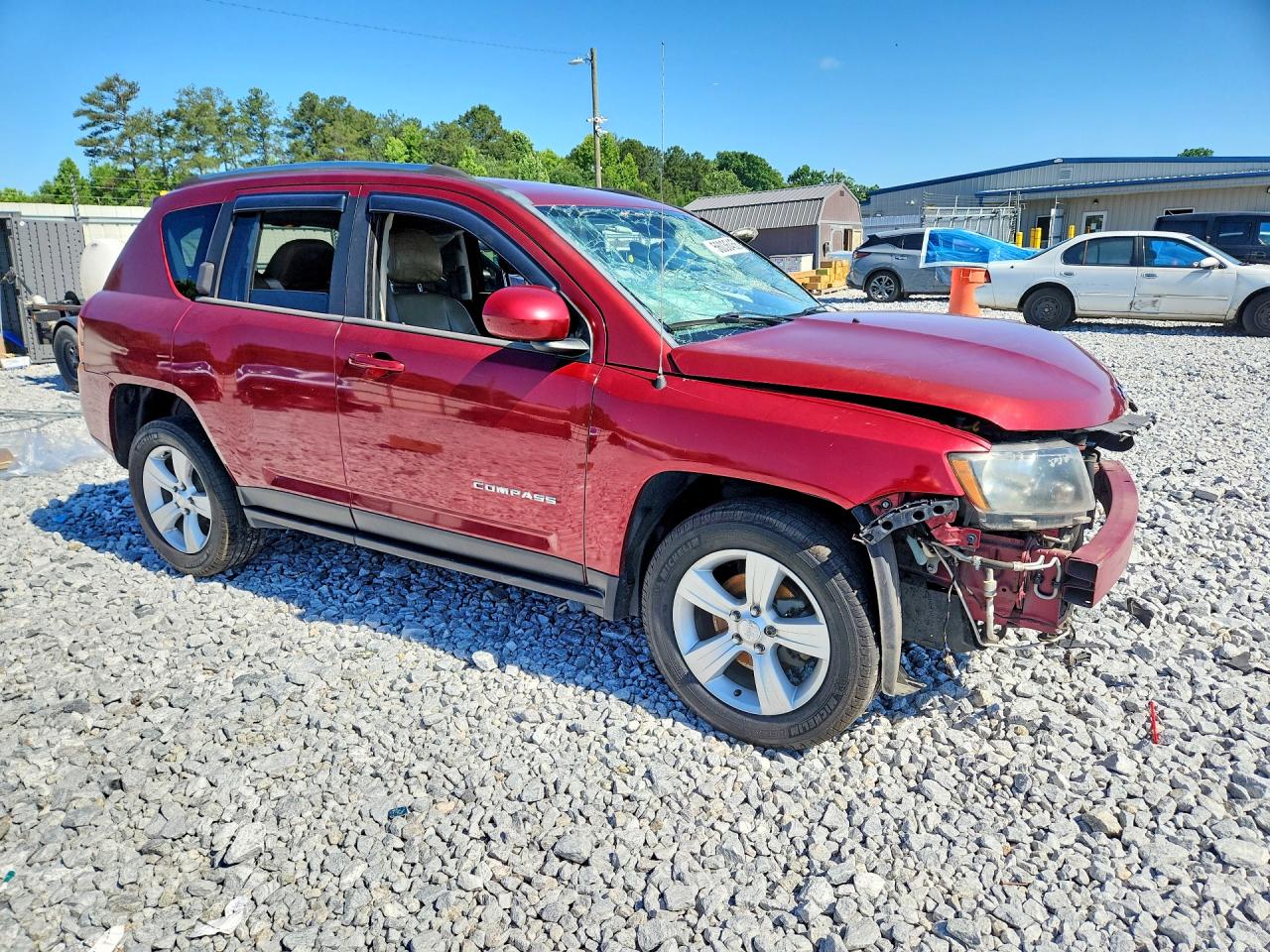 2014 Jeep Compass Latitude Red vin: 1C4NJCEB8ED529453