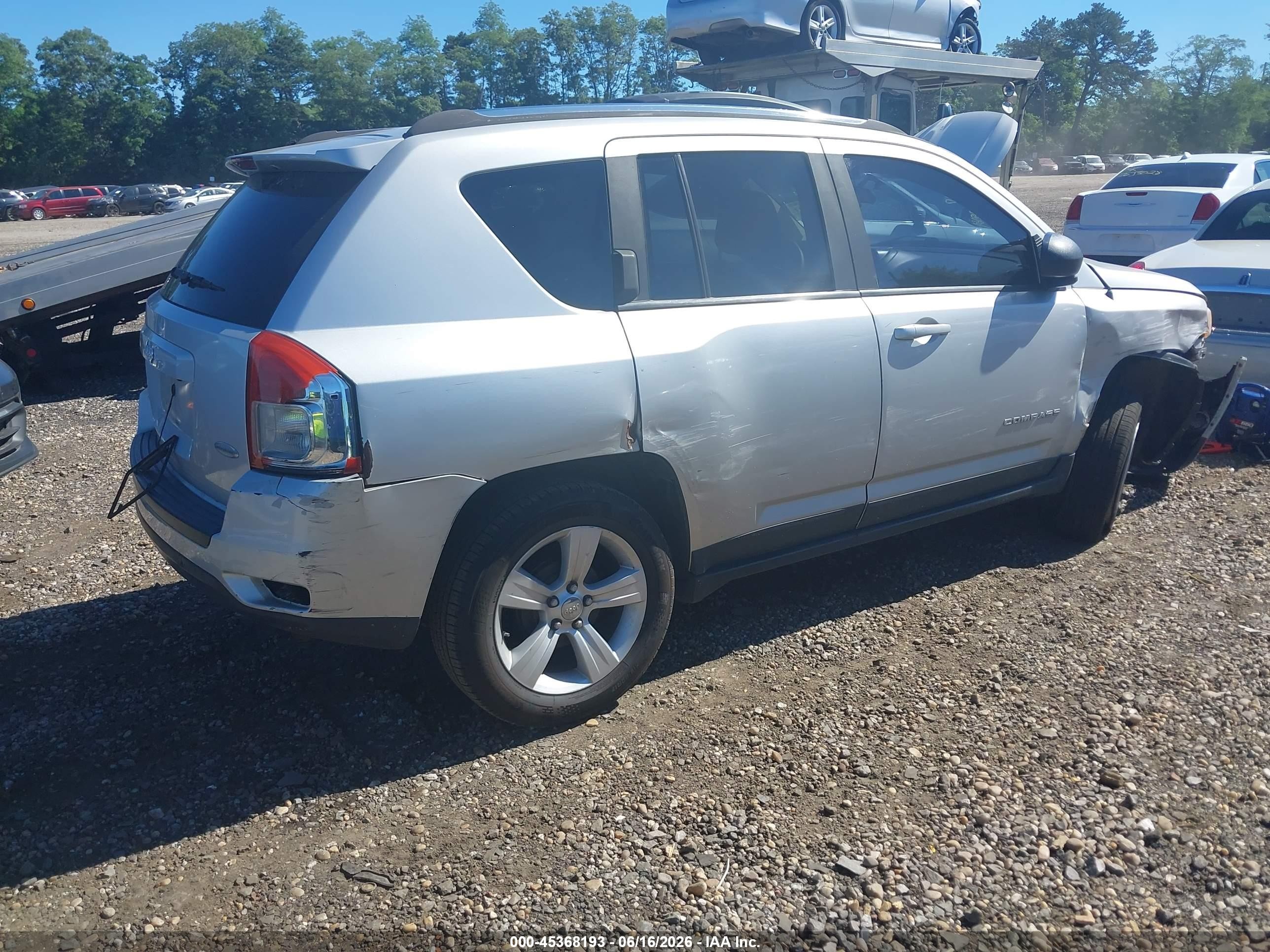 2013 Jeep Compass Latitude Gray vin: 1C4NJCEB9DD100269