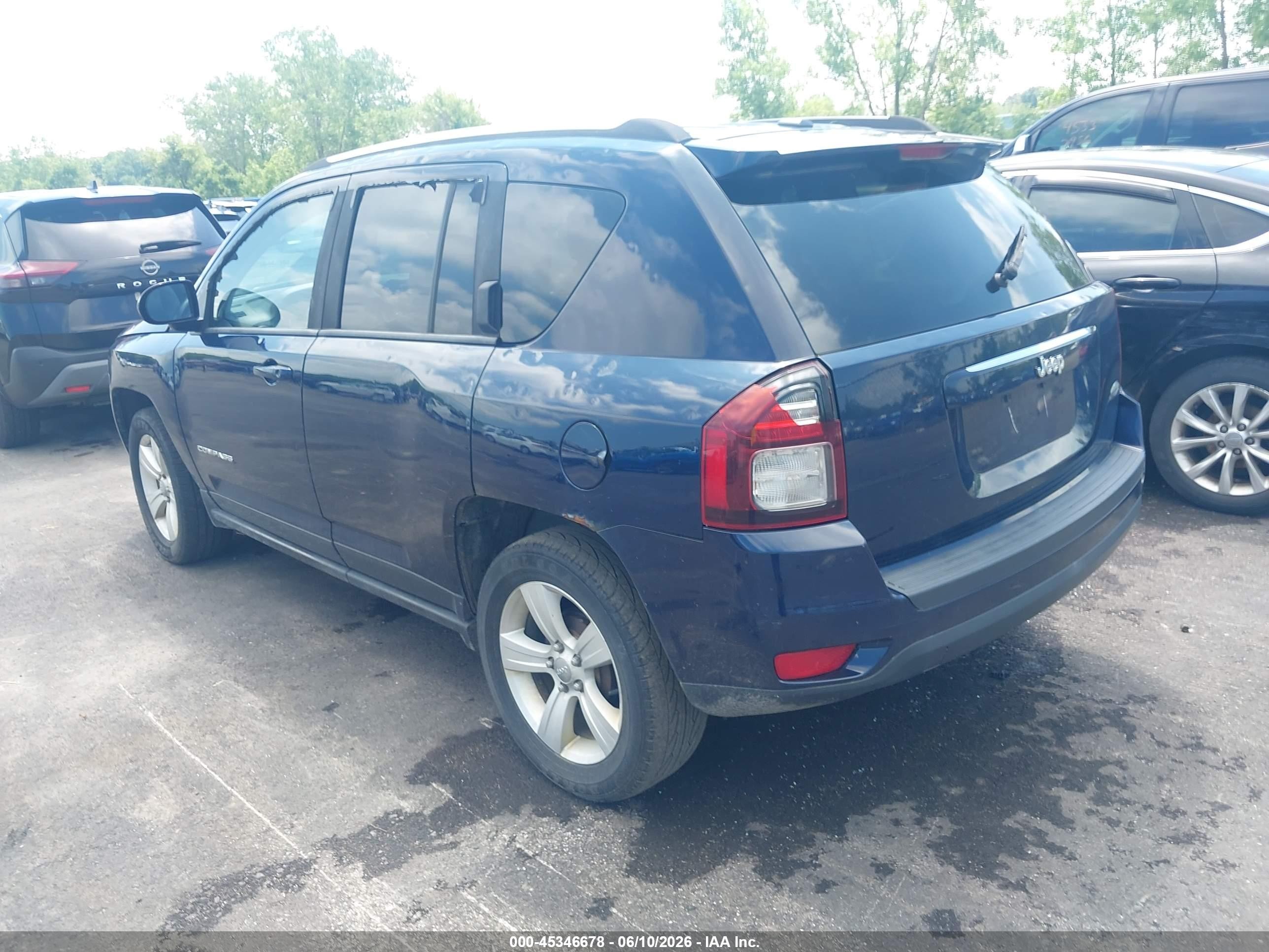 2014 Jeep Compass Latitude Синий vin: 1C4NJCEB9ED660052