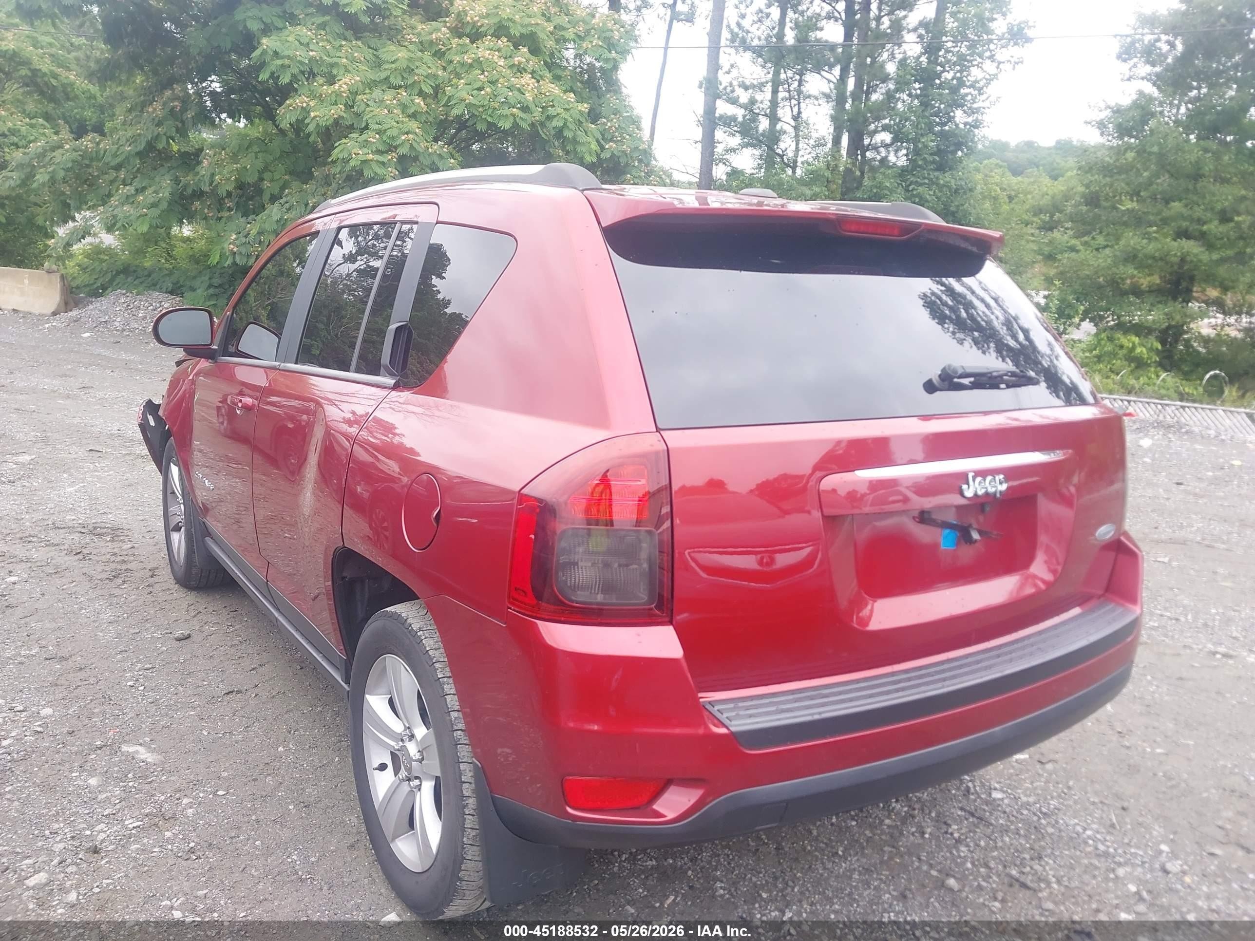 2014 Jeep Compass Latitude Red vin: 1C4NJCEBXED522245