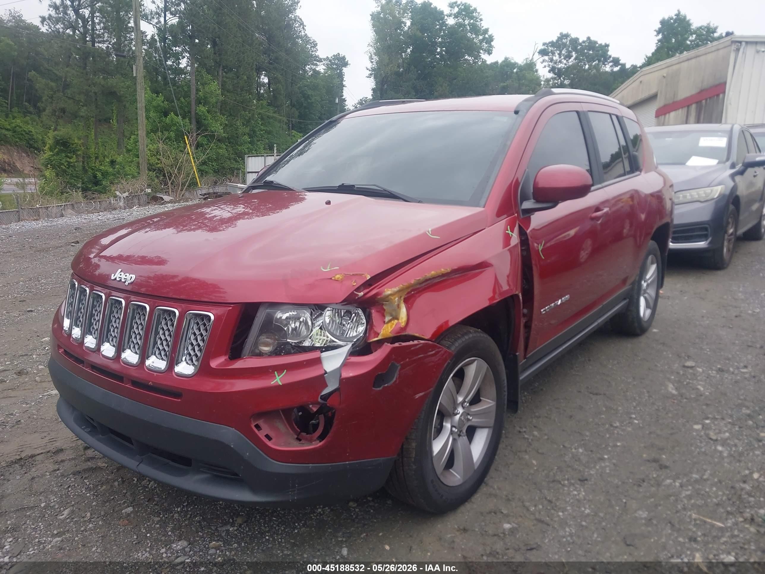 2014 Jeep Compass Latitude Red vin: 1C4NJCEBXED522245