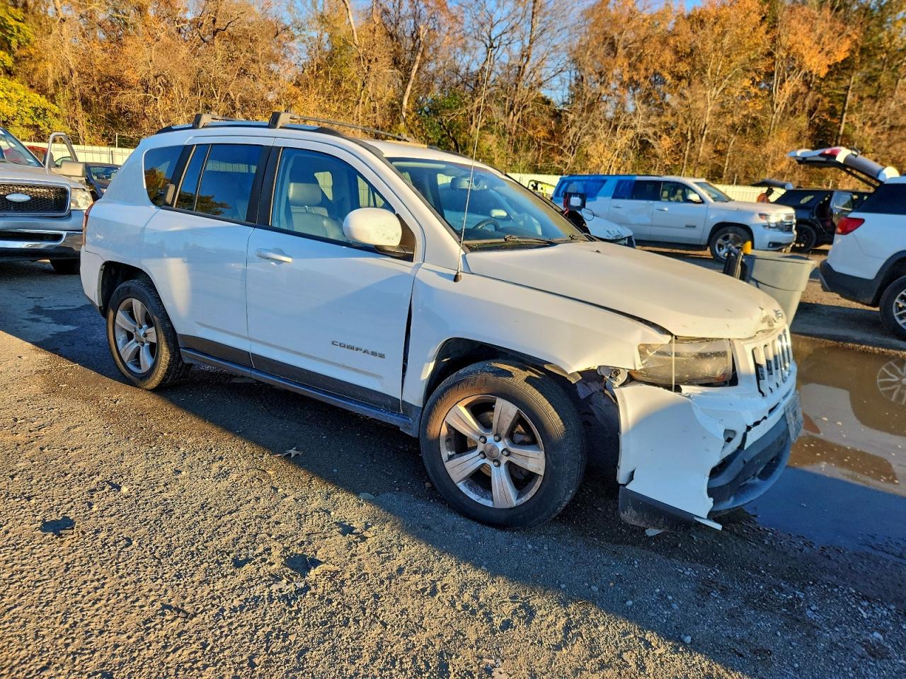 2014 Jeep Compass Sport White vin: 1C4NJDAB7ED720079