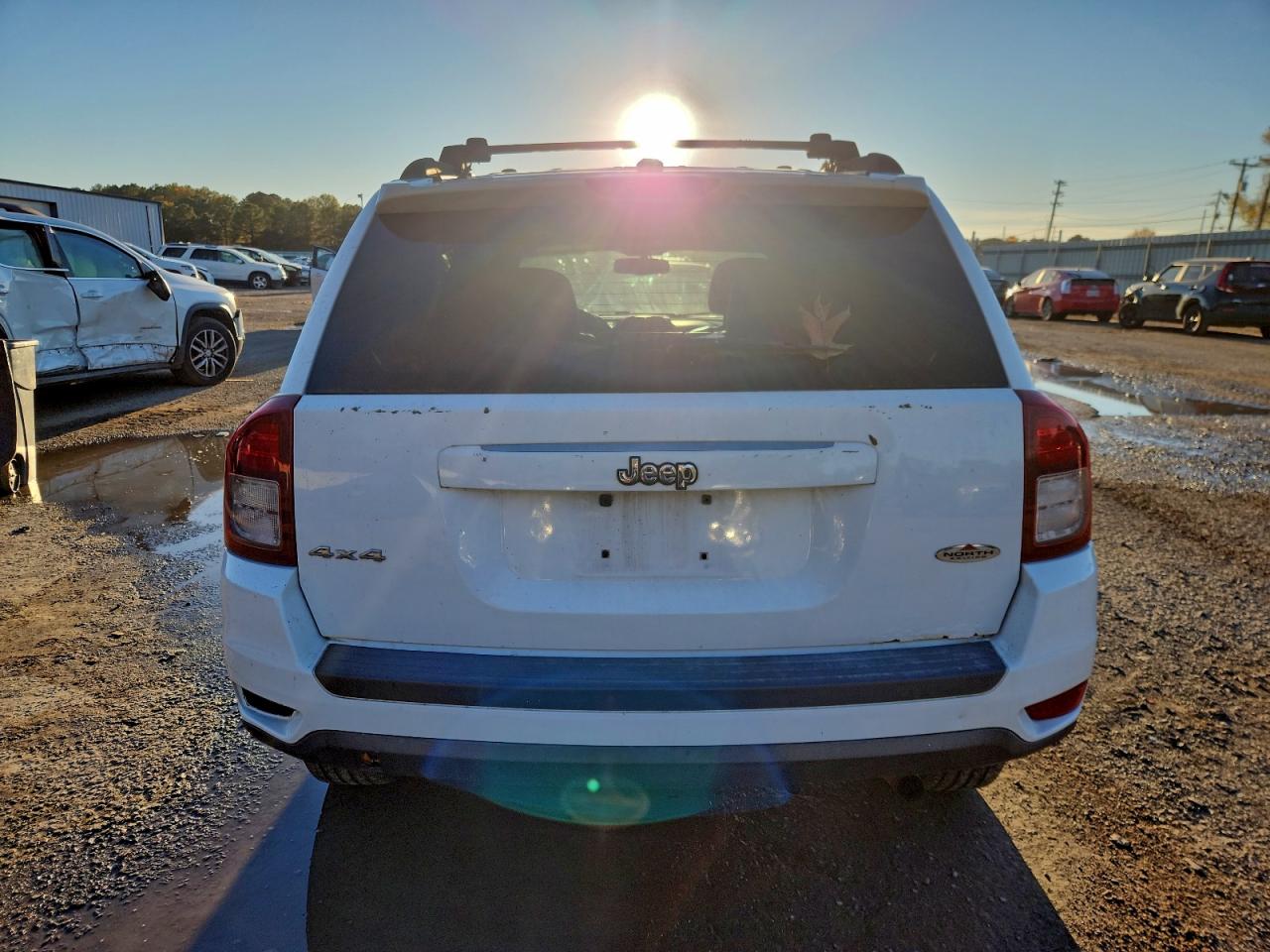 2014 Jeep Compass Sport White vin: 1C4NJDAB7ED720079