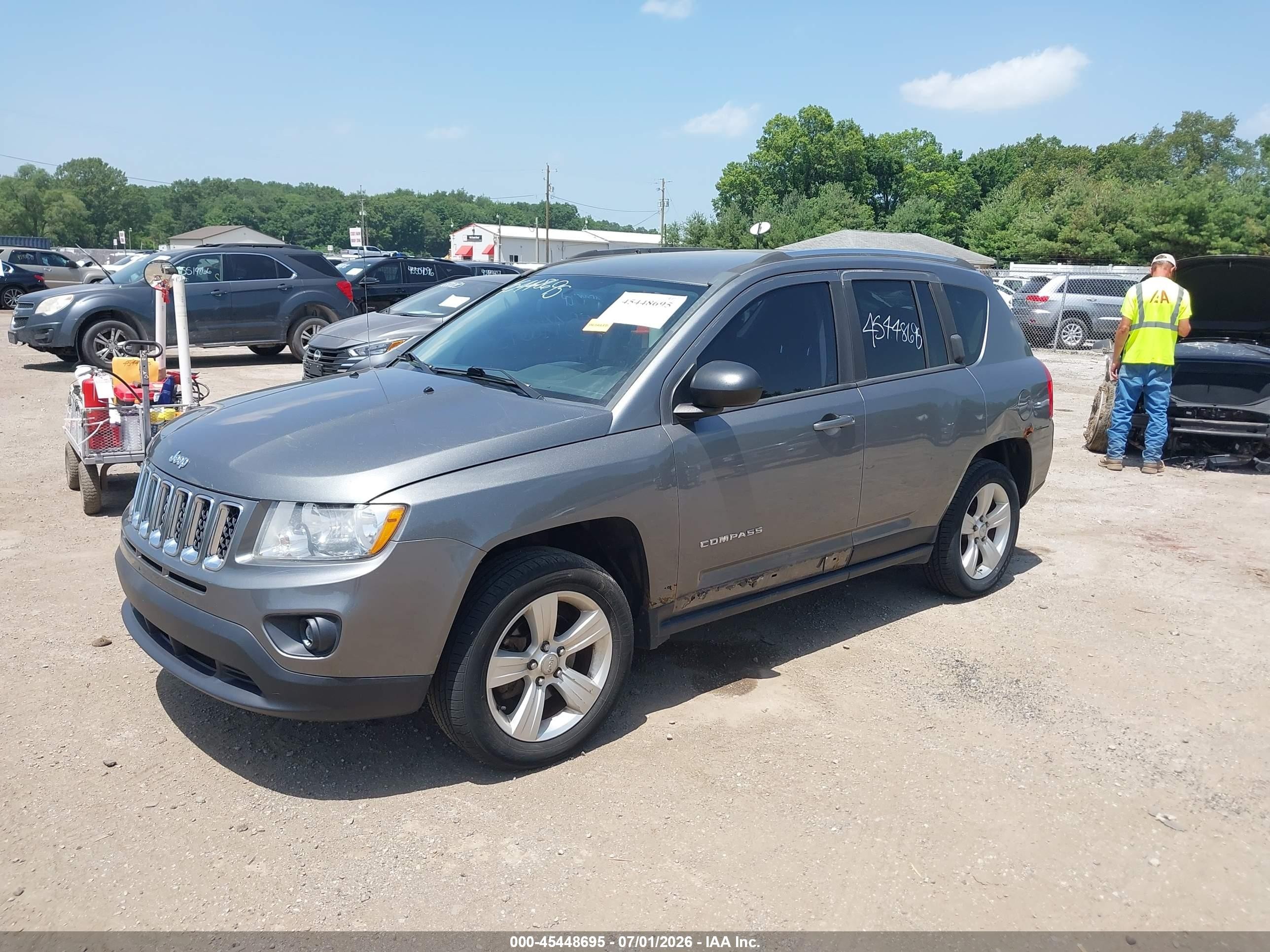 2012 Jeep Compass Sport Серый vin: 1C4NJDBB0CD576192