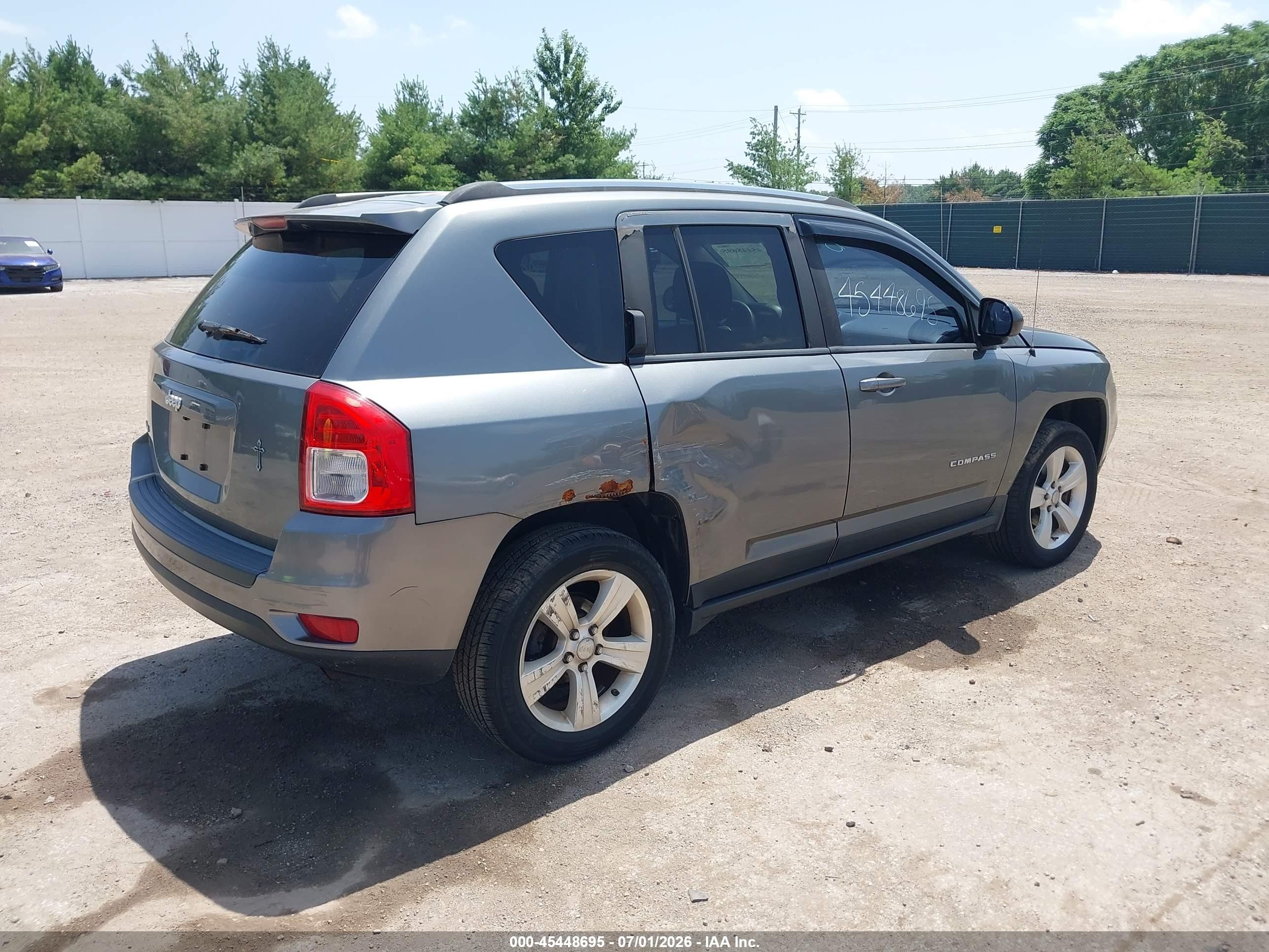 2012 Jeep Compass Sport Серый vin: 1C4NJDBB0CD576192