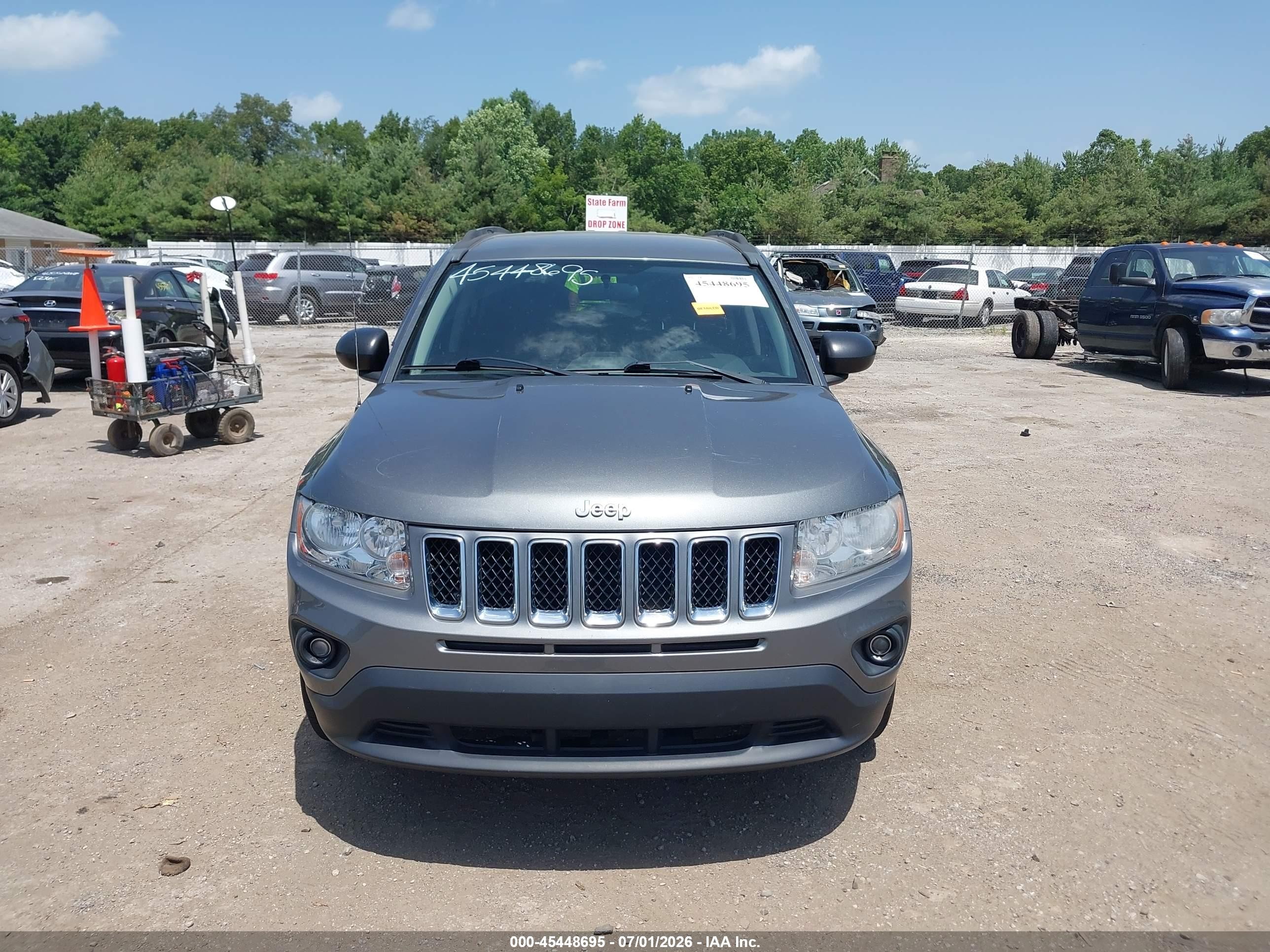2012 Jeep Compass Sport Серый vin: 1C4NJDBB0CD576192