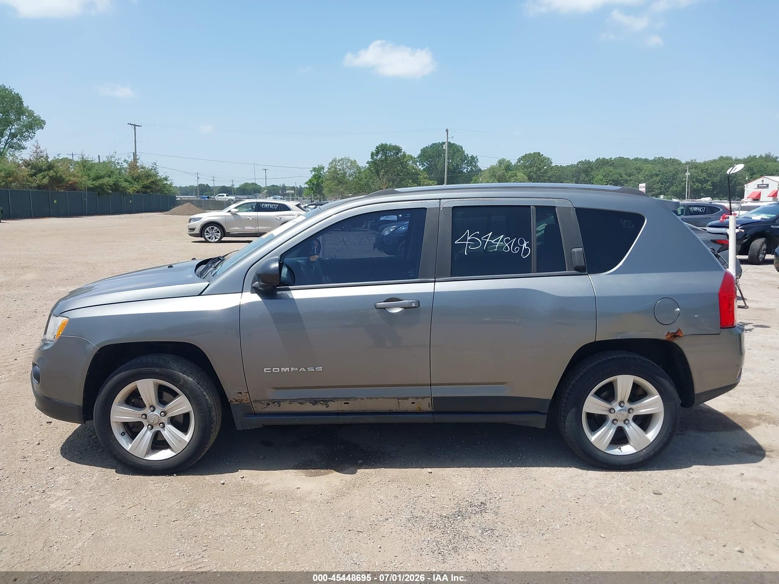 2012 Jeep Compass Sport Серый vin: 1C4NJDBB0CD576192
