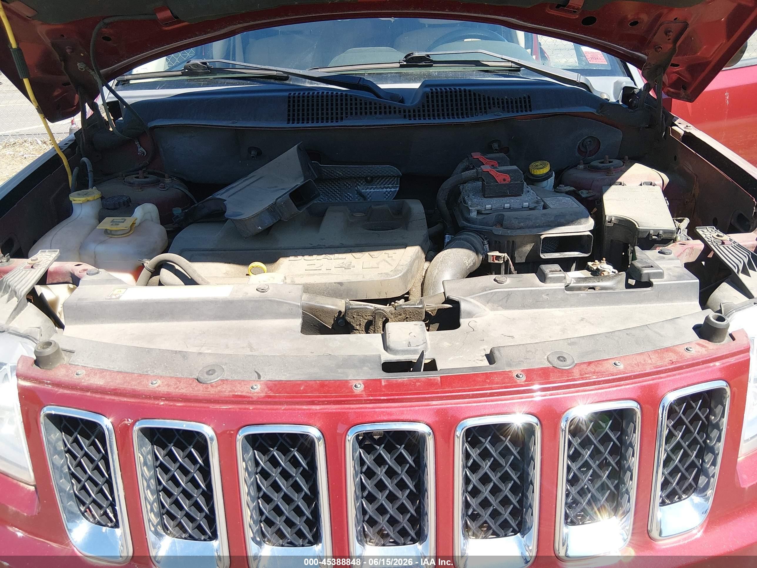 2012 Jeep Compass Sport Red vin: 1C4NJDBB0CD576970