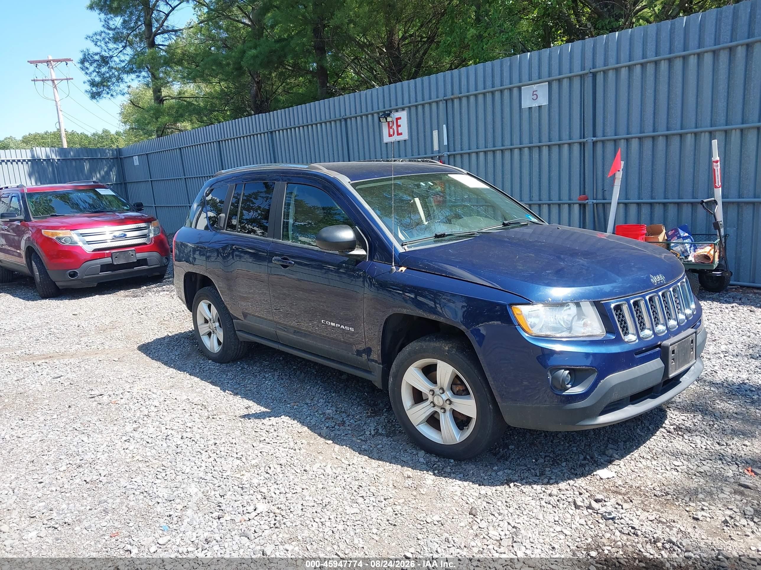 2012 Jeep Compass Sport Blue vin: 1C4NJDBB0CD609076