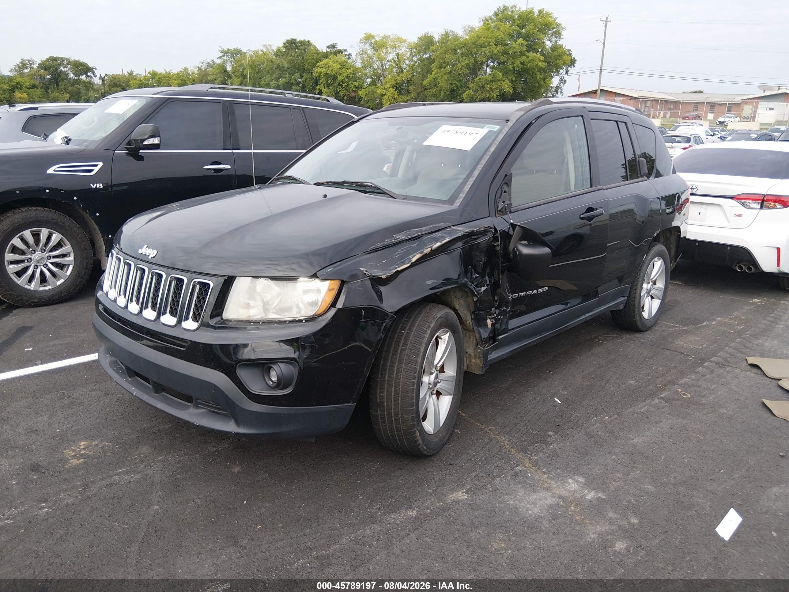 2013 Jeep Compass Sport Black vin: 1C4NJDBB0DD205096