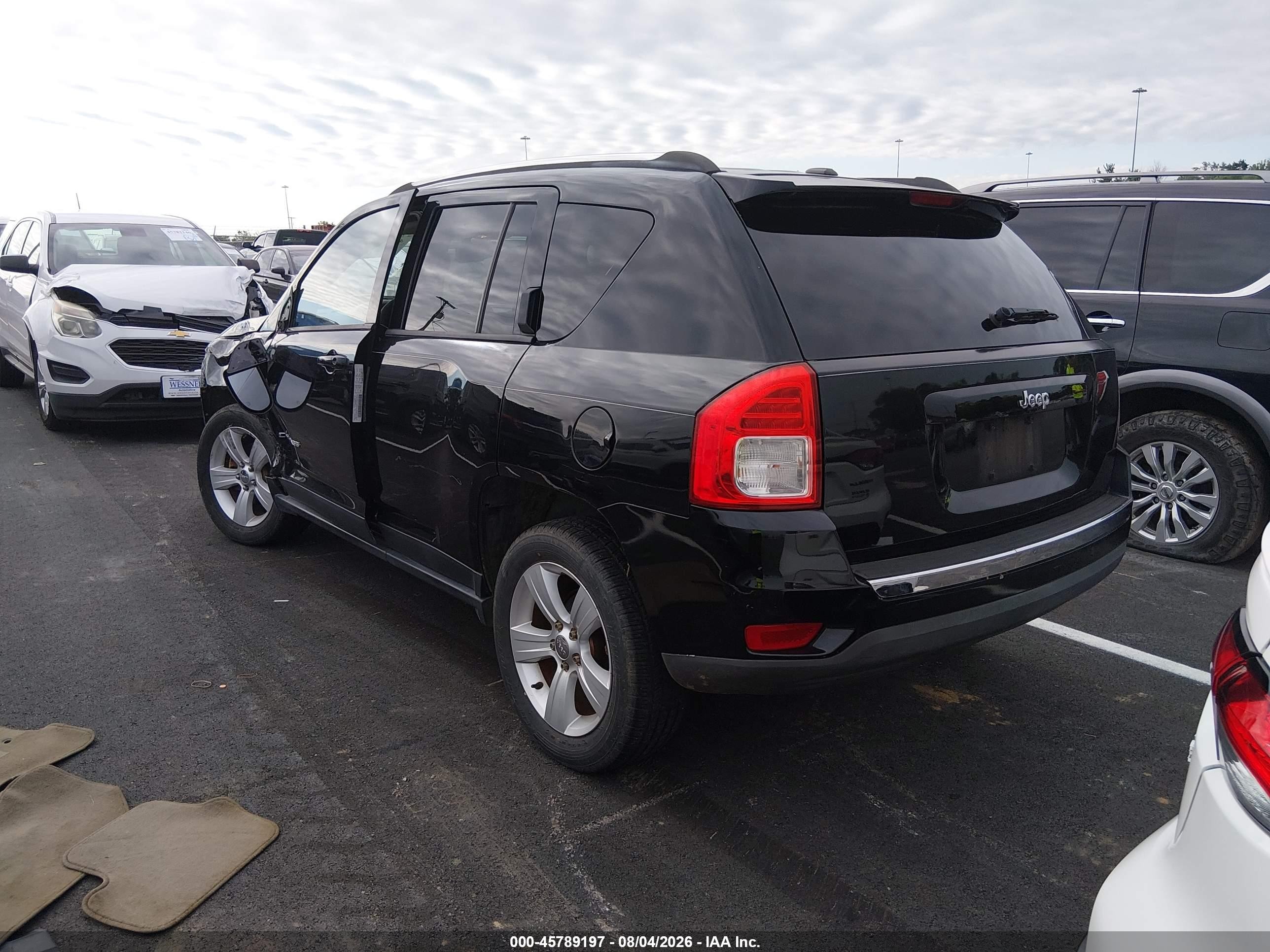 2013 Jeep Compass Sport Black vin: 1C4NJDBB0DD205096