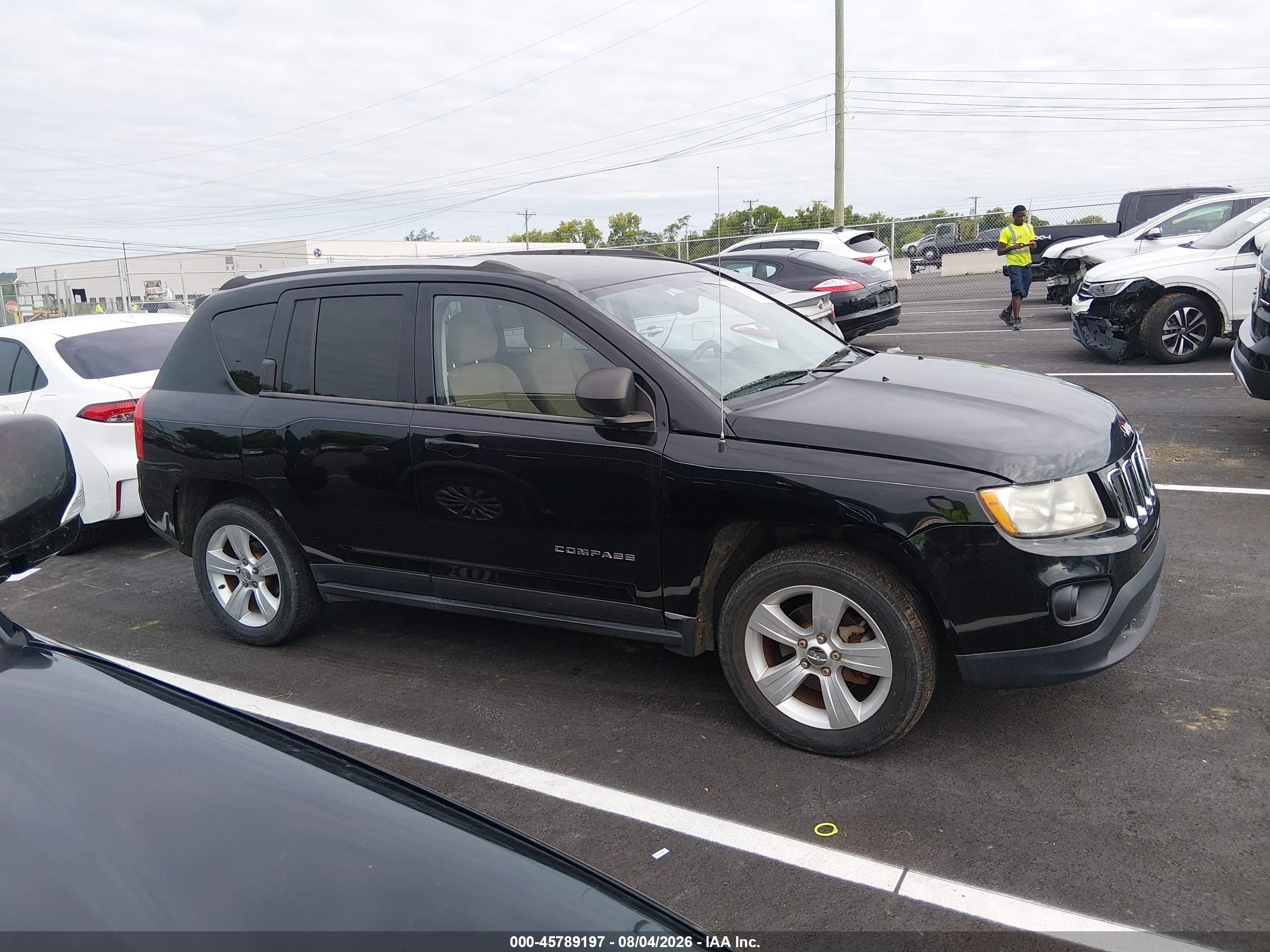 2013 Jeep Compass Sport Black vin: 1C4NJDBB0DD205096