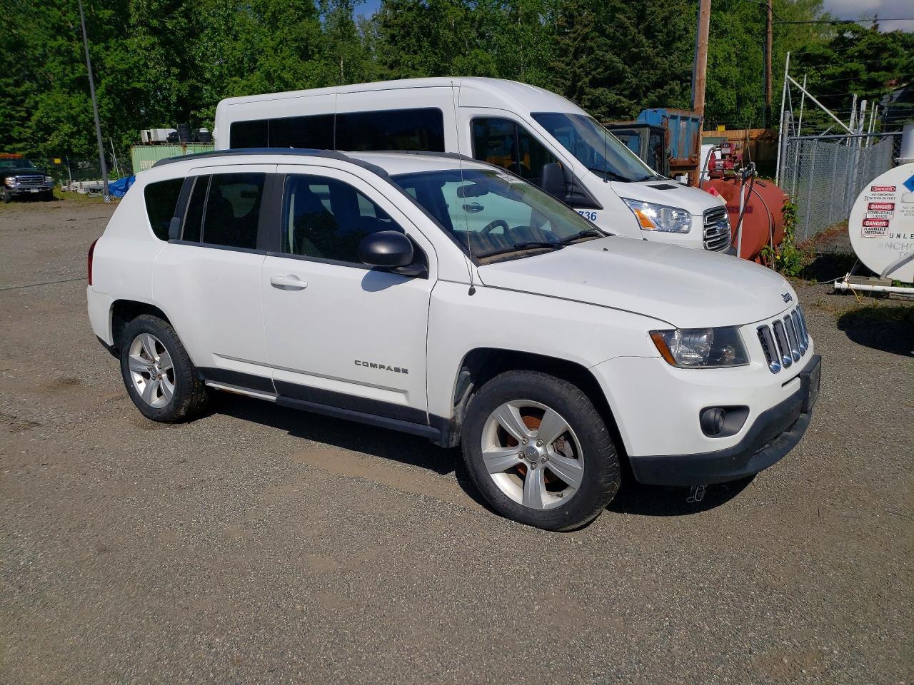 2014 Jeep Compass Sport White vin: 1C4NJDBB0ED538402
