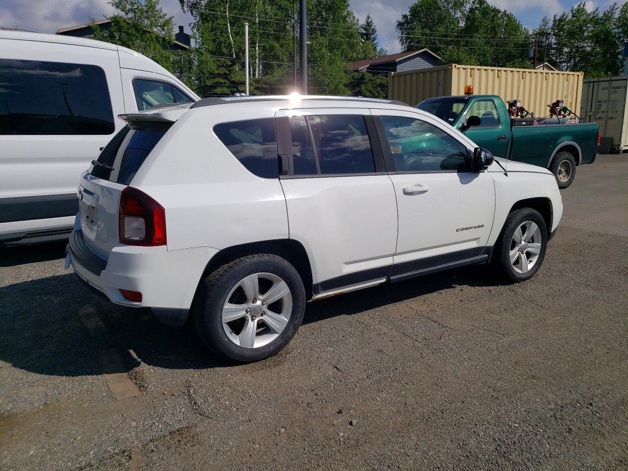 2014 Jeep Compass Sport White vin: 1C4NJDBB0ED538402