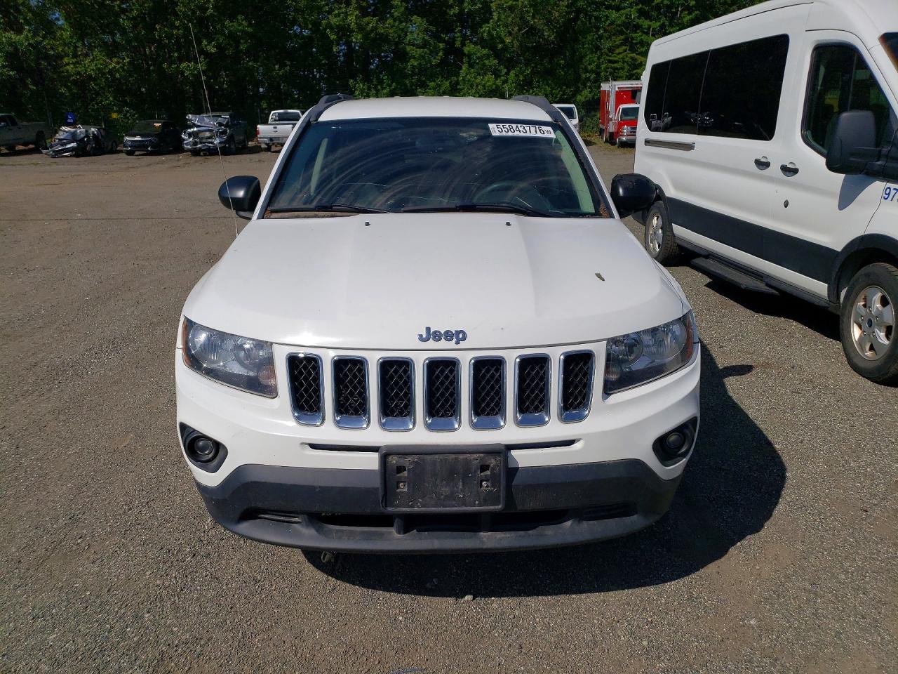 2014 Jeep Compass Sport White vin: 1C4NJDBB0ED538402