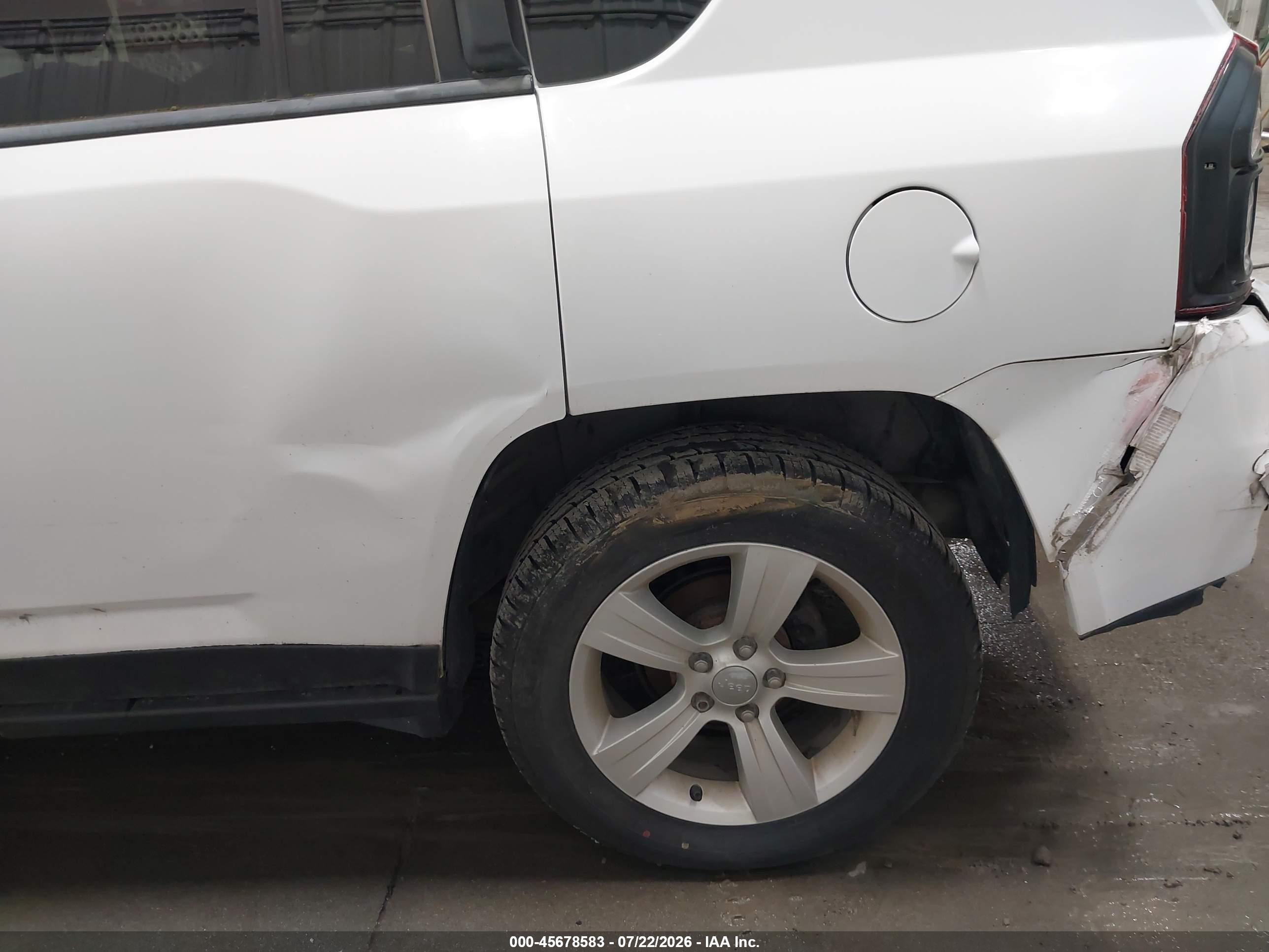 2014 Jeep Compass Sport White vin: 1C4NJDBB0ED538402