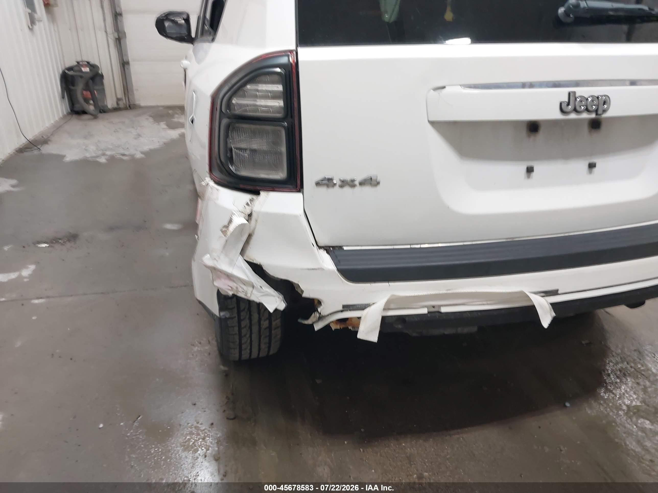 2014 Jeep Compass Sport White vin: 1C4NJDBB0ED538402