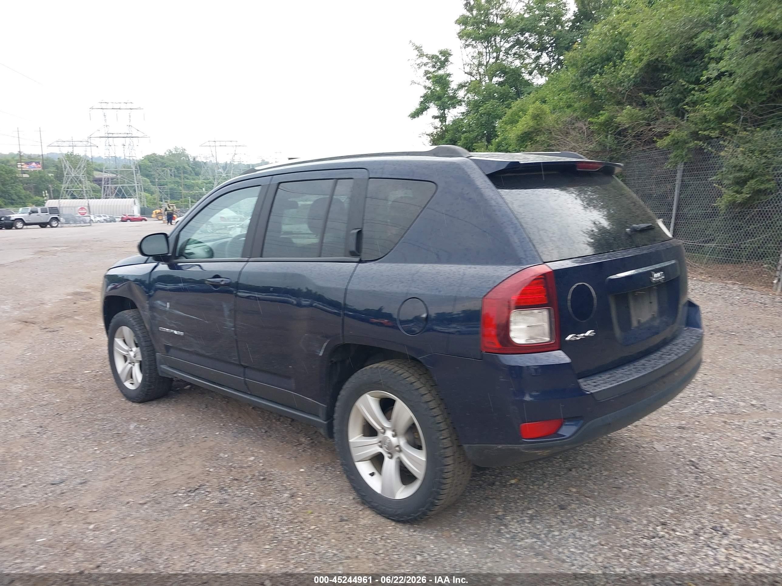 2014 Jeep Compass Sport Blue vin: 1C4NJDBB0ED670821