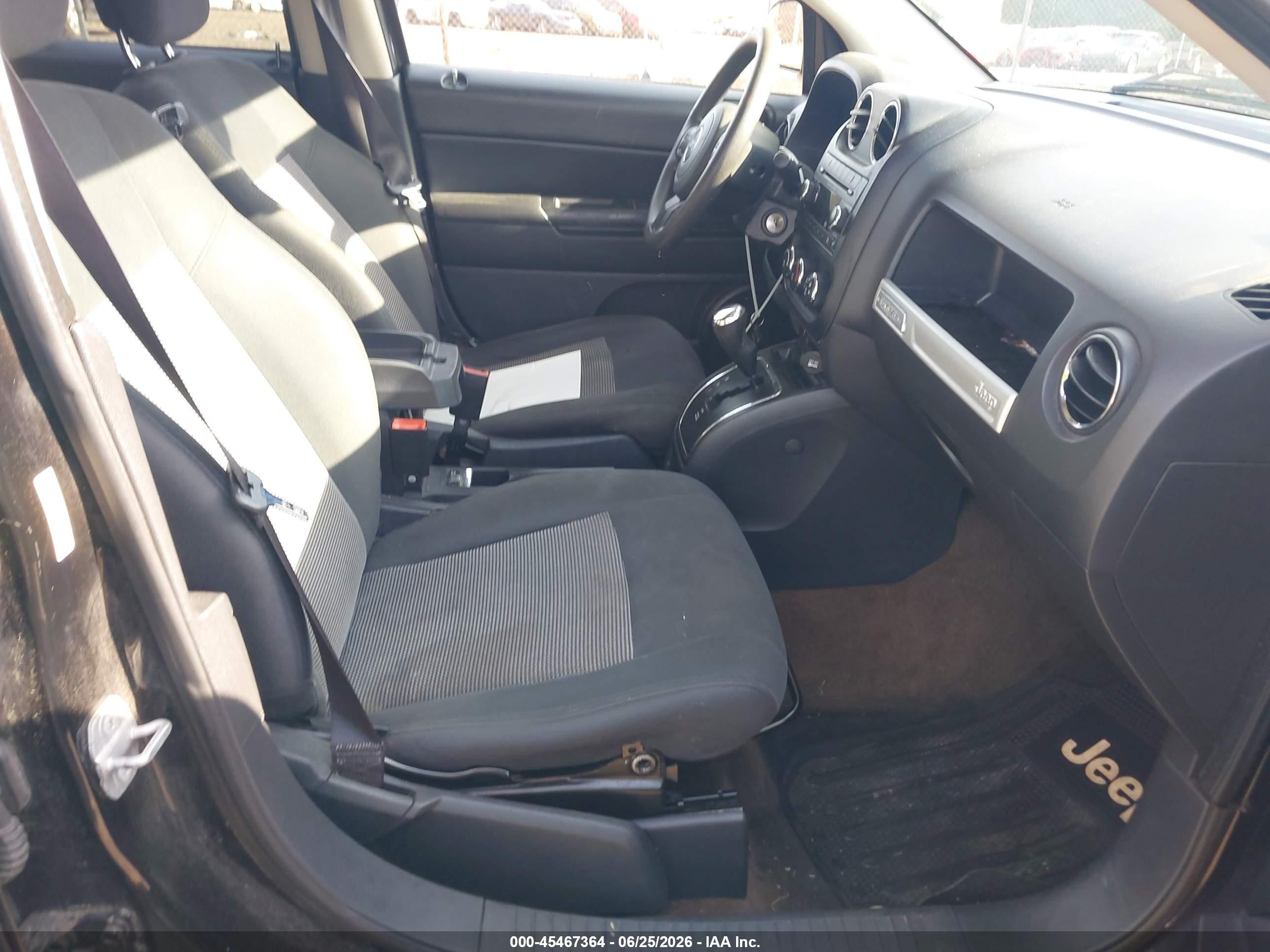 2014 Jeep Compass Sport Black vin: 1C4NJDBB0ED775228