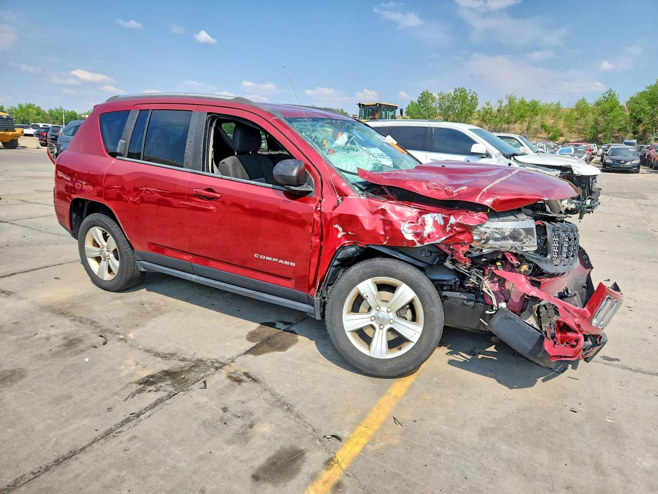 2014 Jeep Compass Sport Red vin: 1C4NJDBB0ED879797