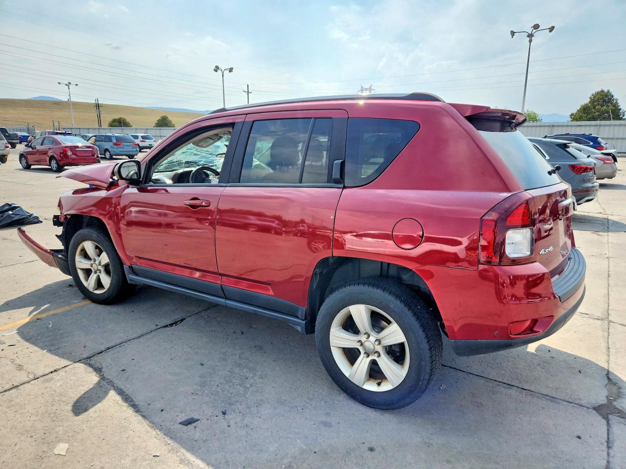 2014 Jeep Compass Sport Red vin: 1C4NJDBB0ED879797