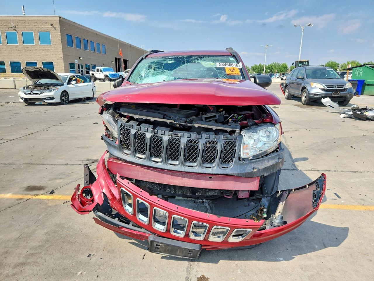 2014 Jeep Compass Sport Red vin: 1C4NJDBB0ED879797
