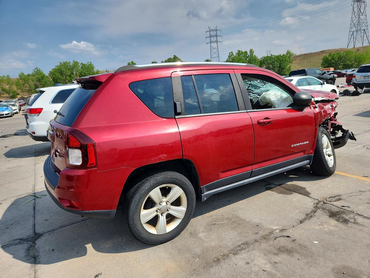 2014 Jeep Compass Sport Red vin: 1C4NJDBB0ED879797
