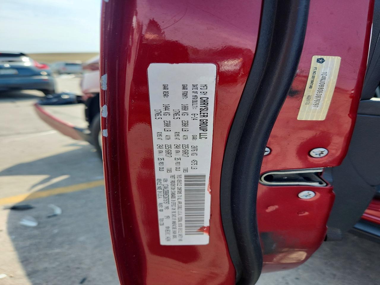 2014 Jeep Compass Sport Red vin: 1C4NJDBB0ED879797