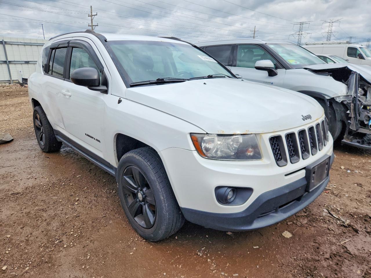 2015 Jeep Compass Sport White vin: 1C4NJDBB0FD129494