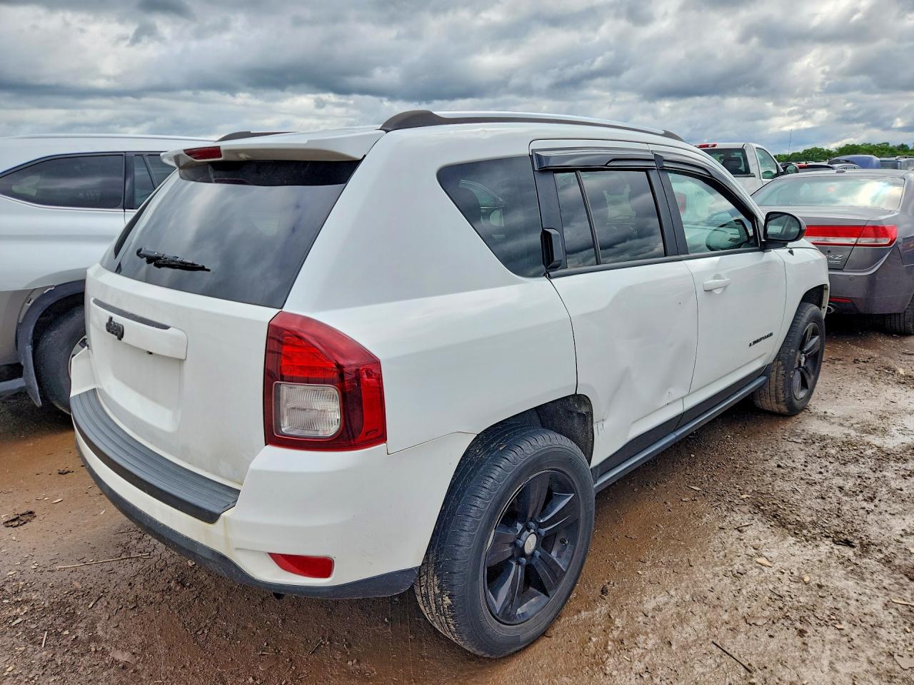 2015 Jeep Compass Sport White vin: 1C4NJDBB0FD129494