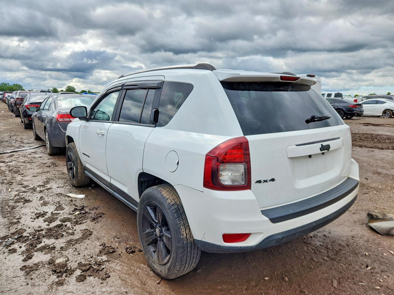 2015 Jeep Compass Sport White vin: 1C4NJDBB0FD129494
