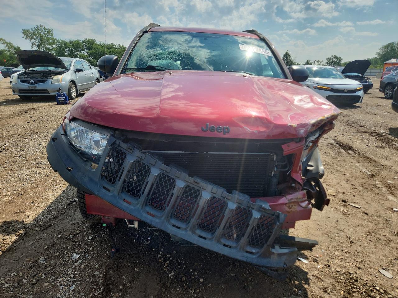2015 Jeep Compass Sport Red vin: 1C4NJDBB0FD323720