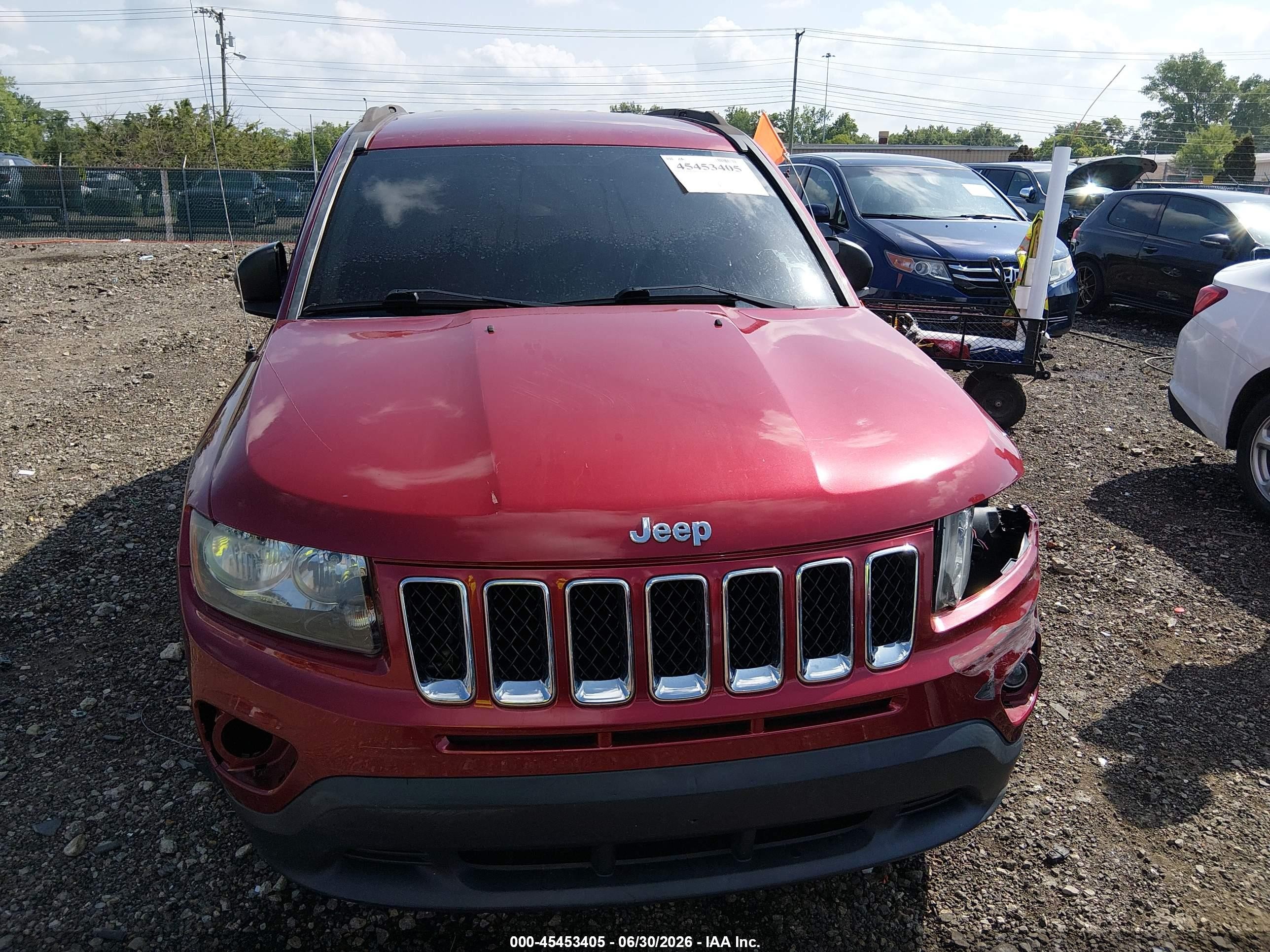 2015 Jeep Compass Sport Maroon vin: 1C4NJDBB0FD396117