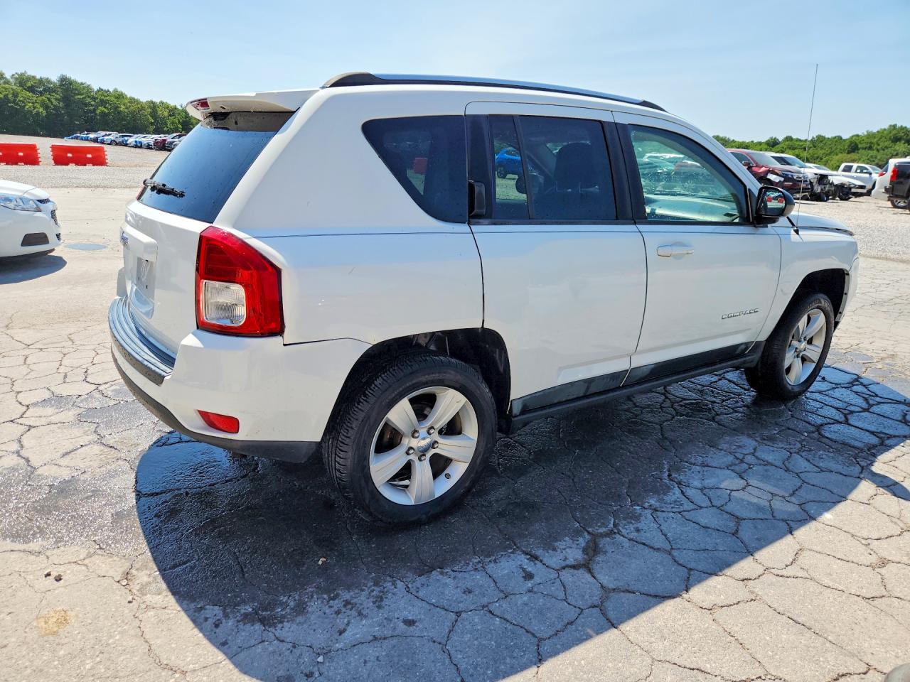 2012 Jeep Compass Sport White vin: 1C4NJDBB1CD520455