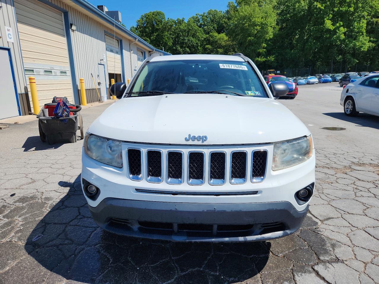 2012 Jeep Compass Sport White vin: 1C4NJDBB1CD520455