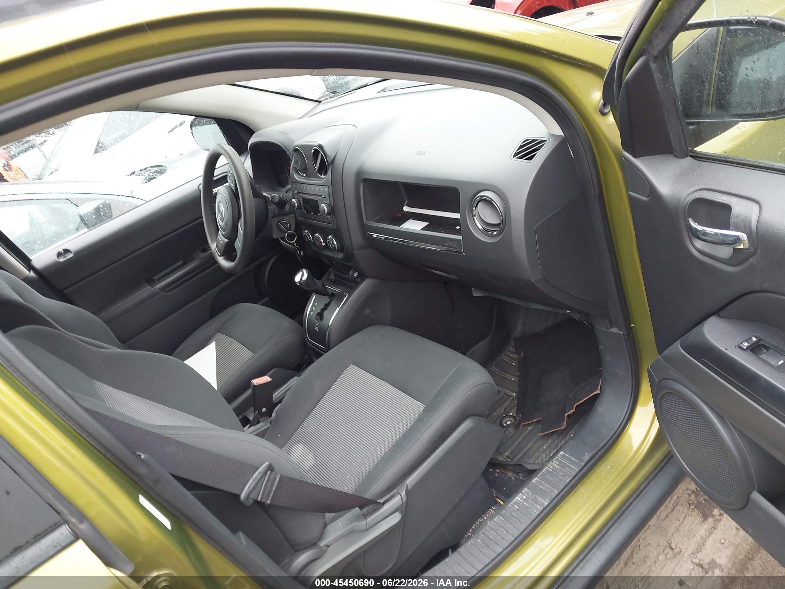 2012 Jeep Compass Sport Green vin: 1C4NJDBB1CD554945