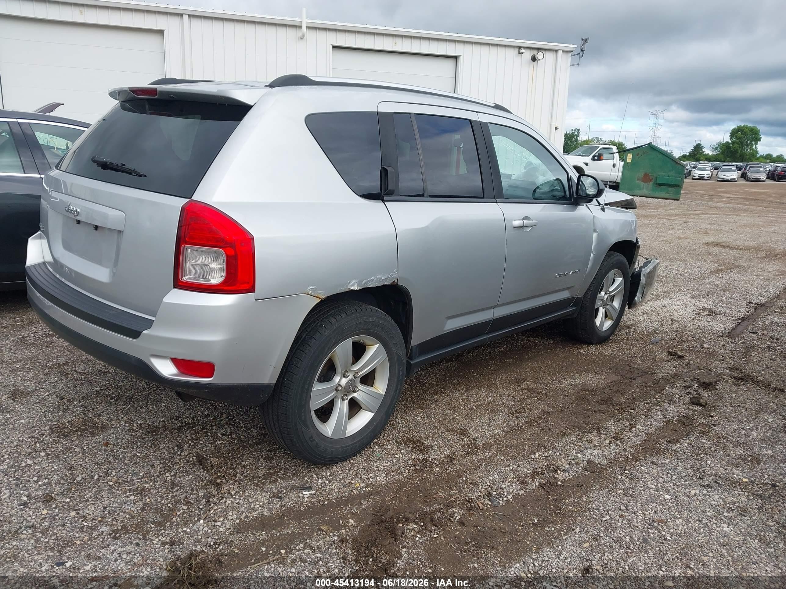 2012 Jeep Compass Sport Silver vin: 1C4NJDBB1CD569669