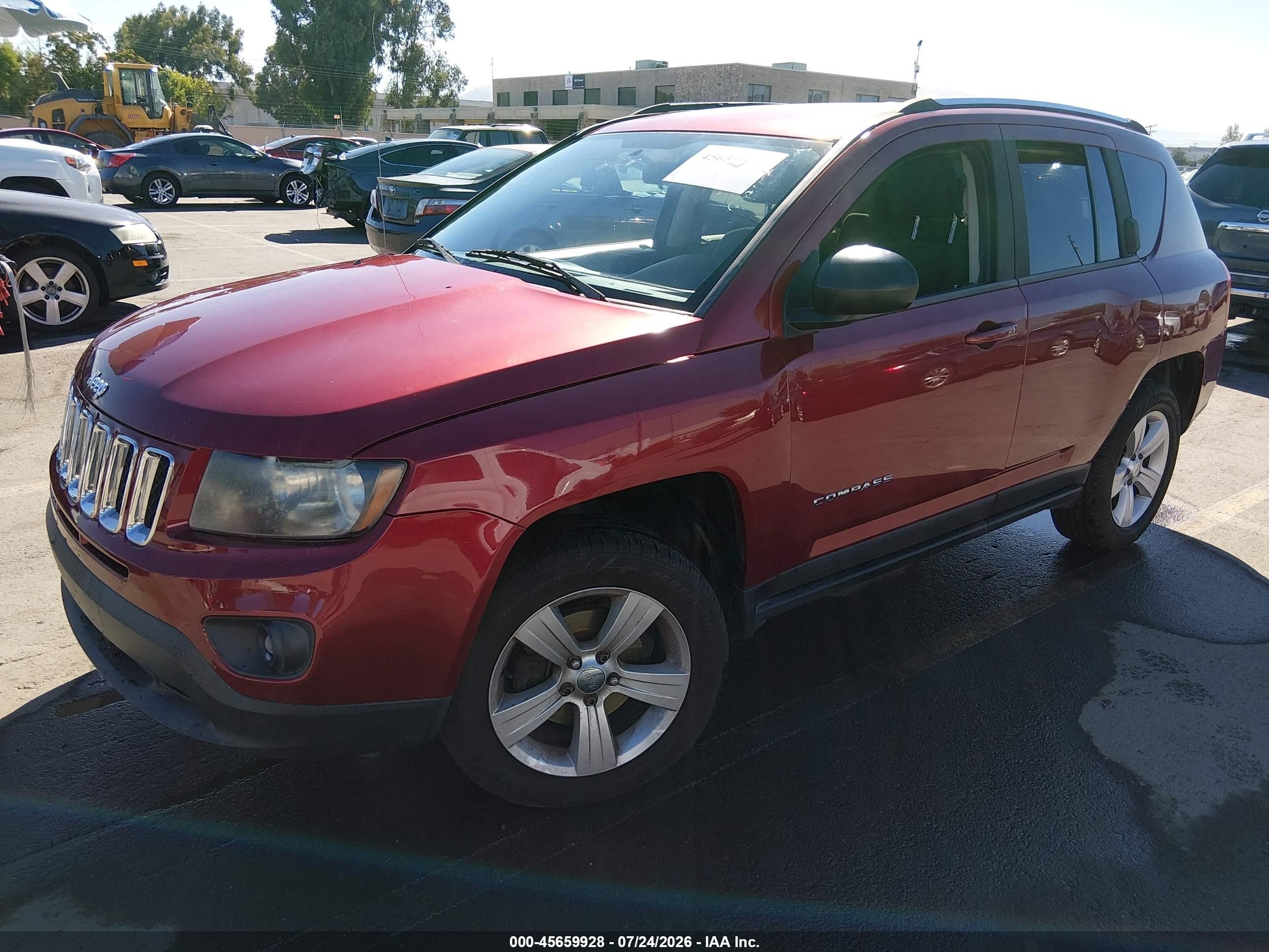 2014 Jeep Compass Sport Red vin: 1C4NJDBB1ED505960
