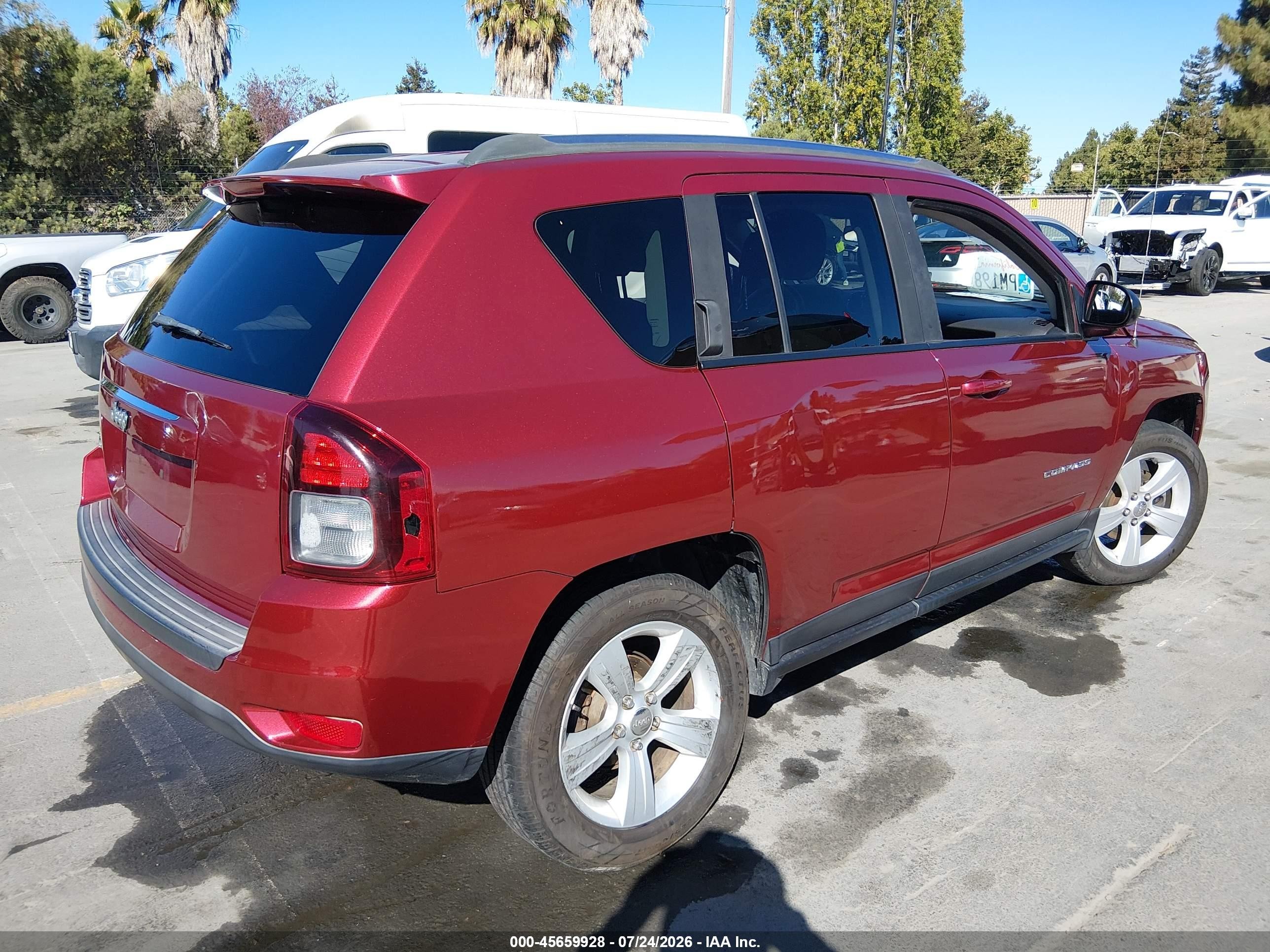 2014 Jeep Compass Sport Red vin: 1C4NJDBB1ED505960